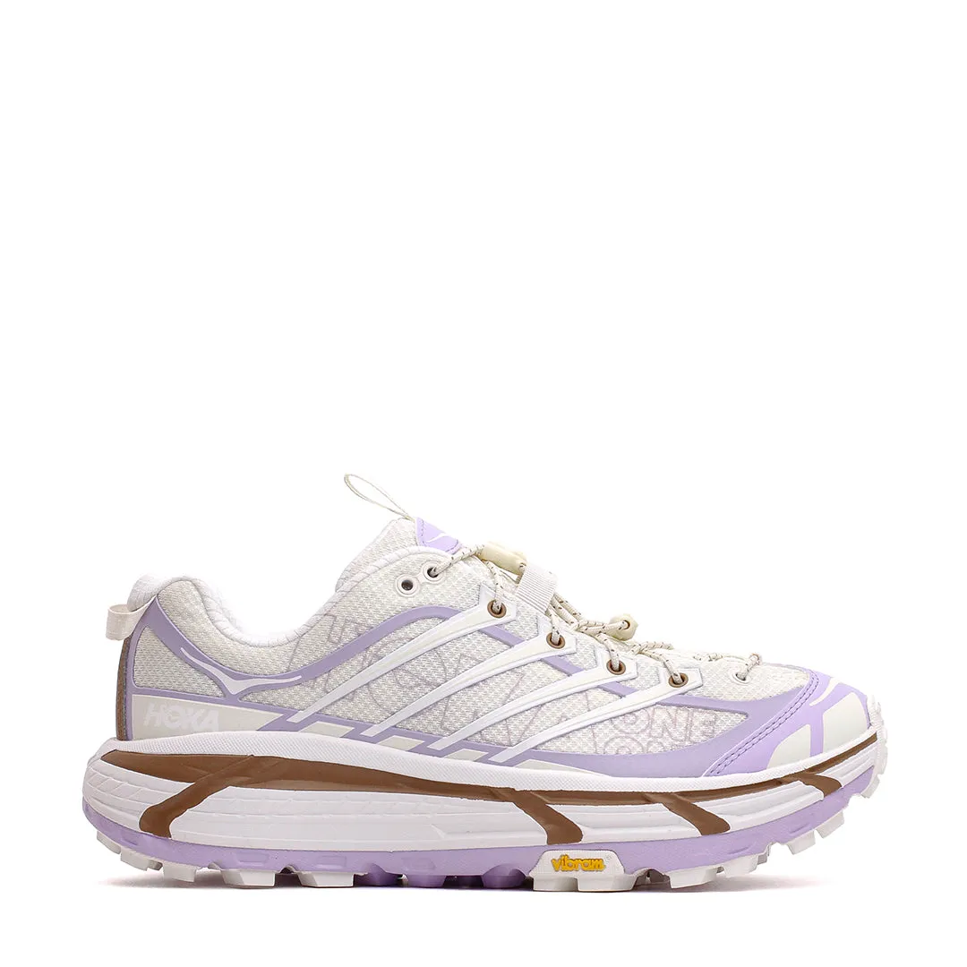 Polished Attire Durable Stitch Detailing Hoka One One Men Mafate Three2 Wordmark Alabaster Iris Flower 1175490-ASF