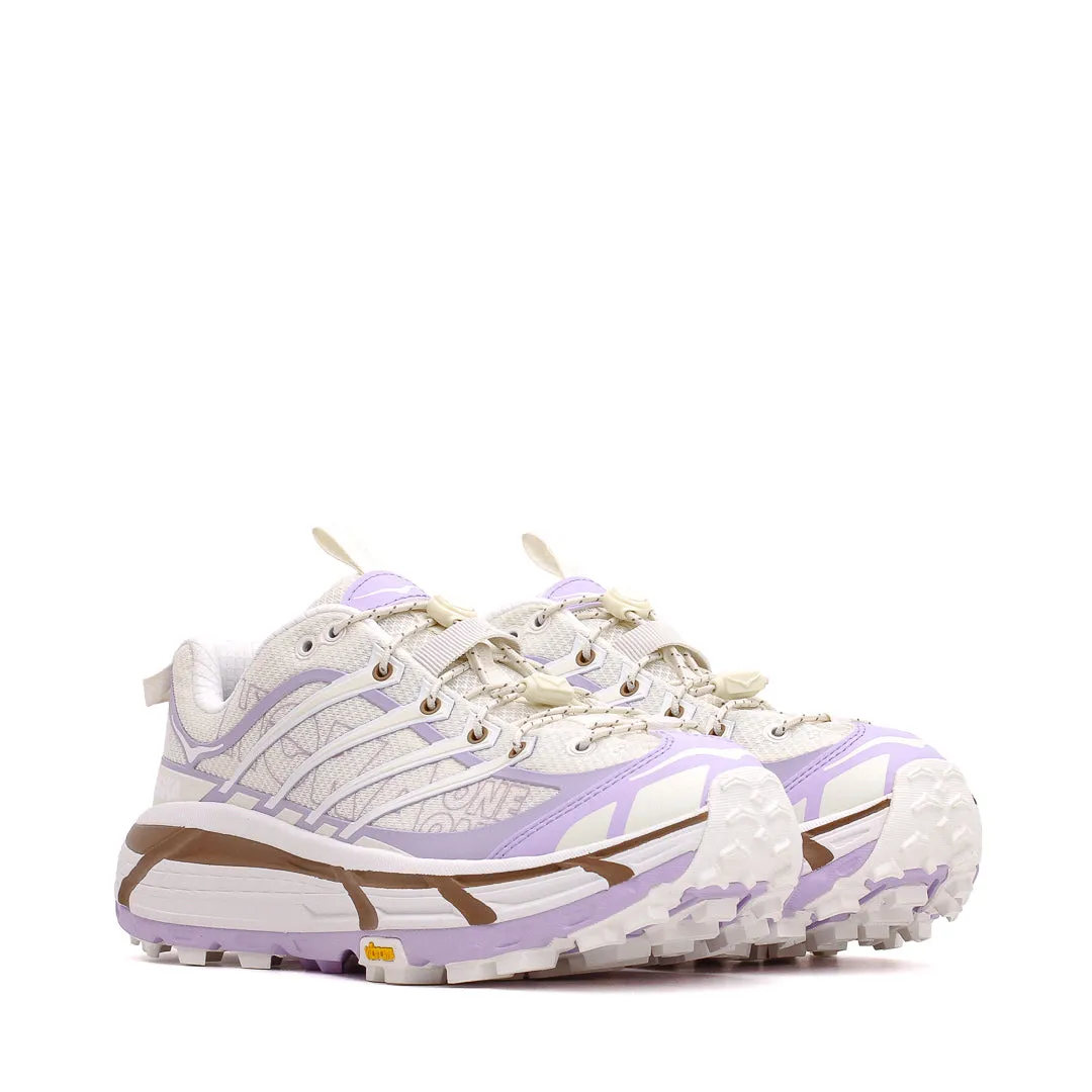 Hoka One One Men Mafate Three2 Wordmark Alabaster Iris Flower 1175490-ASF Subtle Line