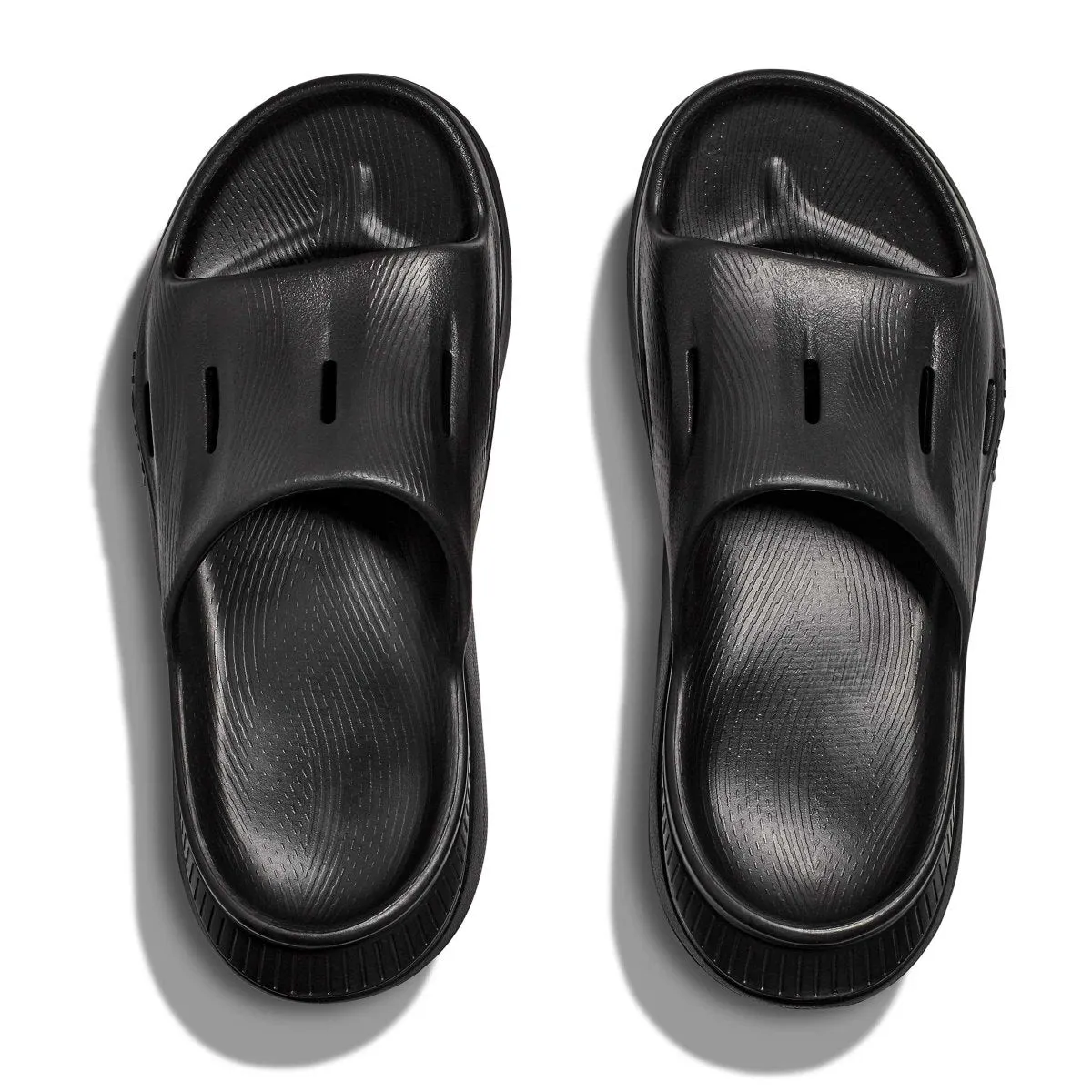 Bridge Walk Plain Finish Hoka One One Men's Ora Recovery Slide 3 Black