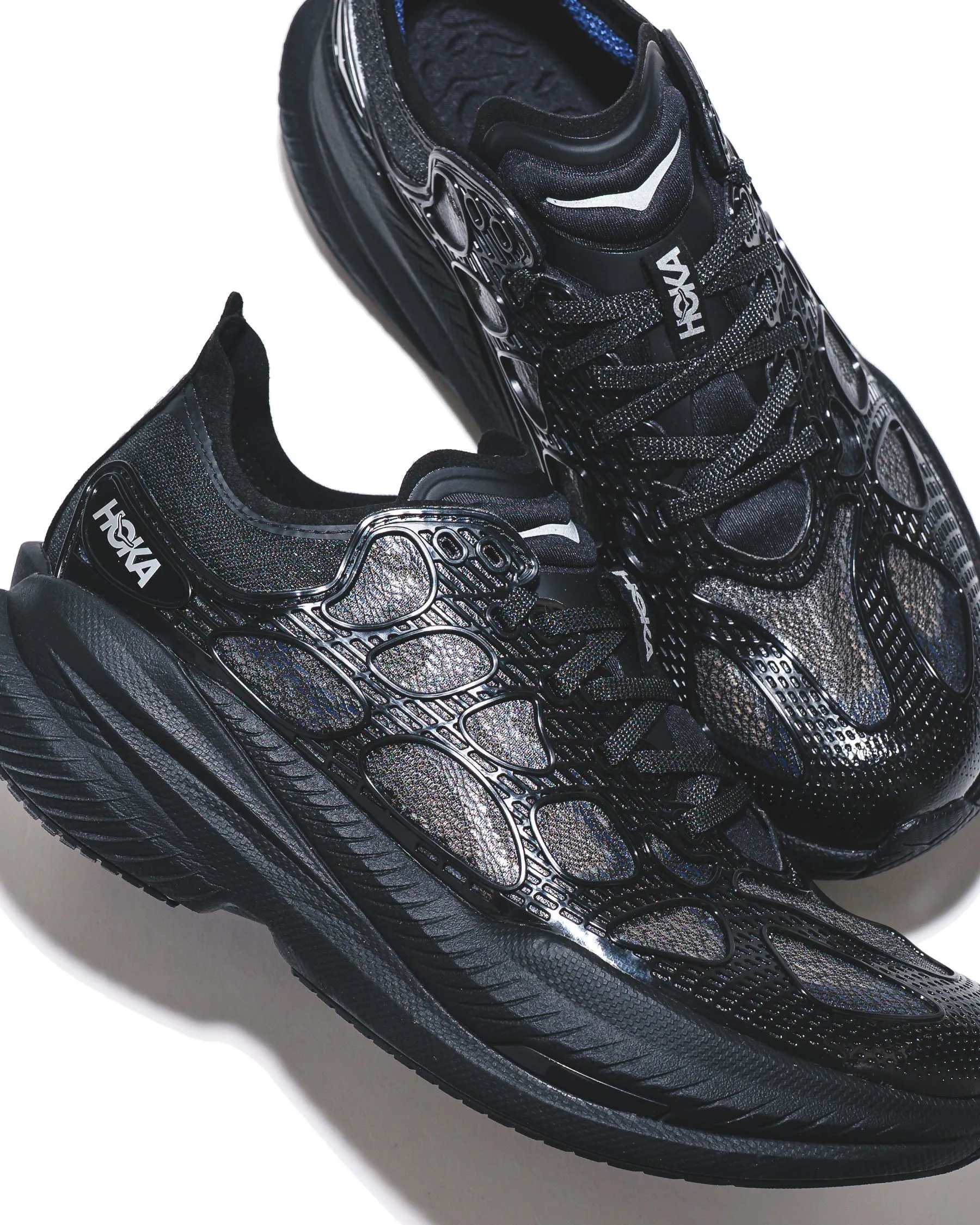 Classic Accent Polished Shine Hoka One One Unisex Mach X Caged Black Midnight Blue 1168932-BMD
