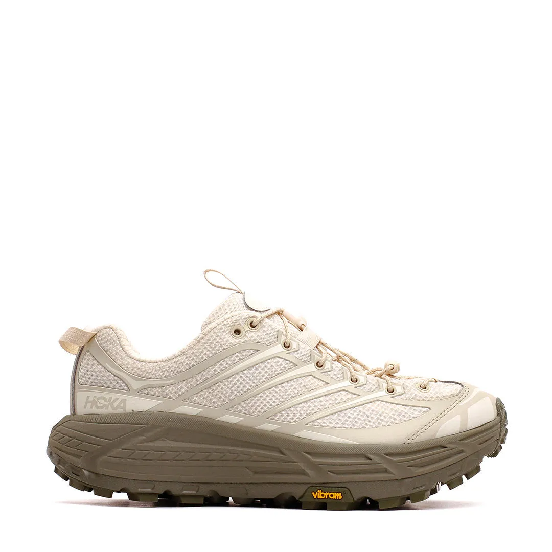 Hoka One One Unisex Mafate Three2 Oat Milk Eucalyptus 1141572-OLY Simple Texture Sharp Work Profile