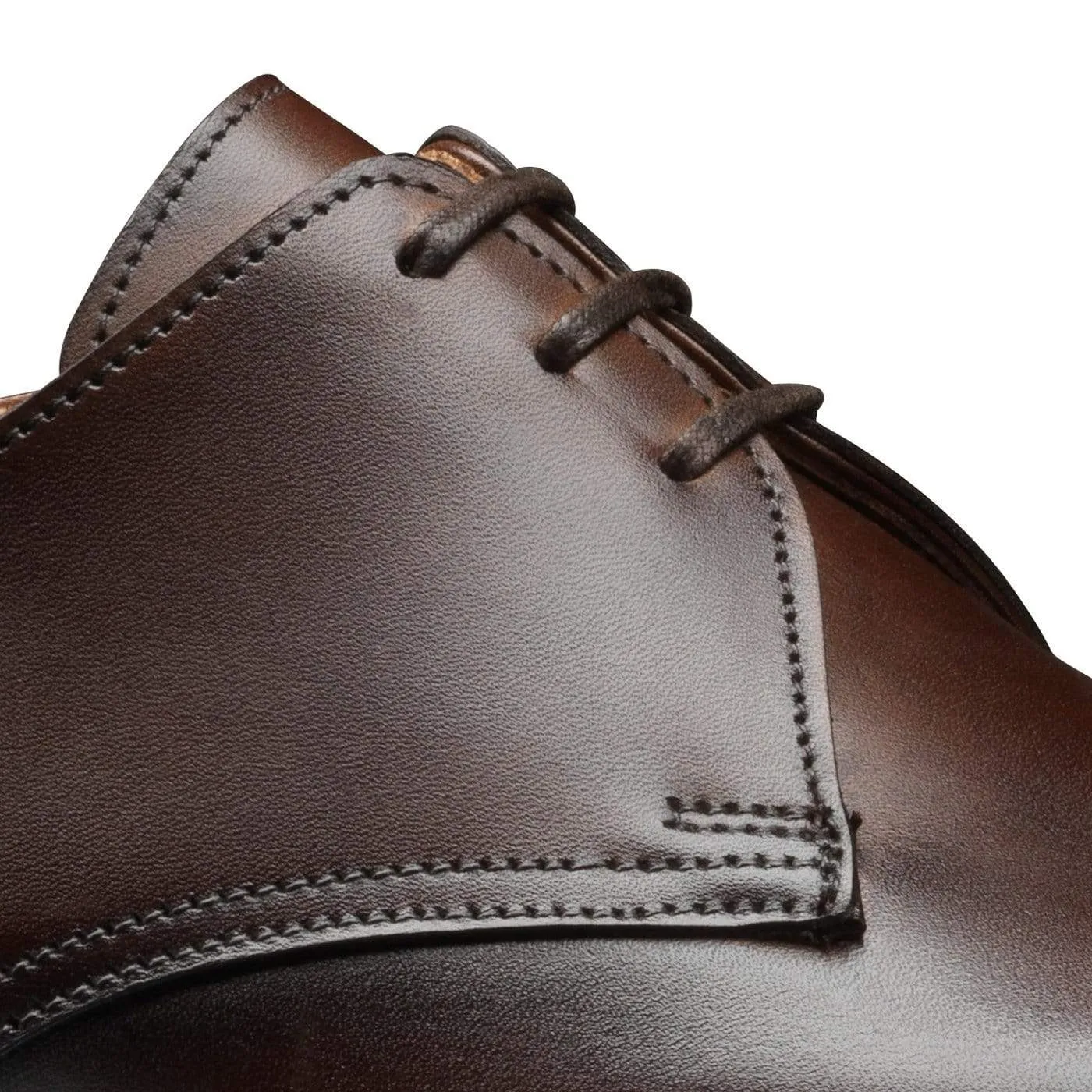 Hoxton Dark Brown Burnished Calf Textured Leather Chic Leather