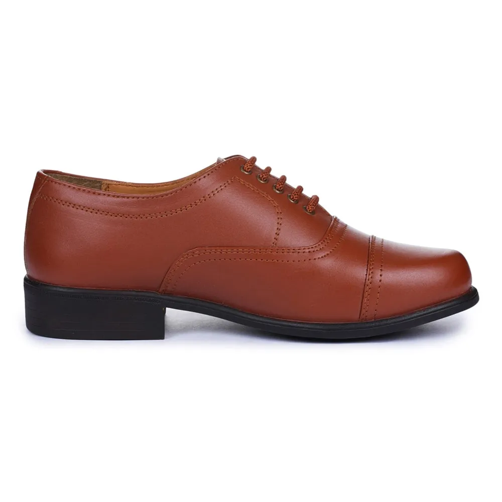 Corporate Formal Oxfords Workwear Oxfords Fortune Tan Classic Oxford Shoes For Men 7168-03 By Liberty