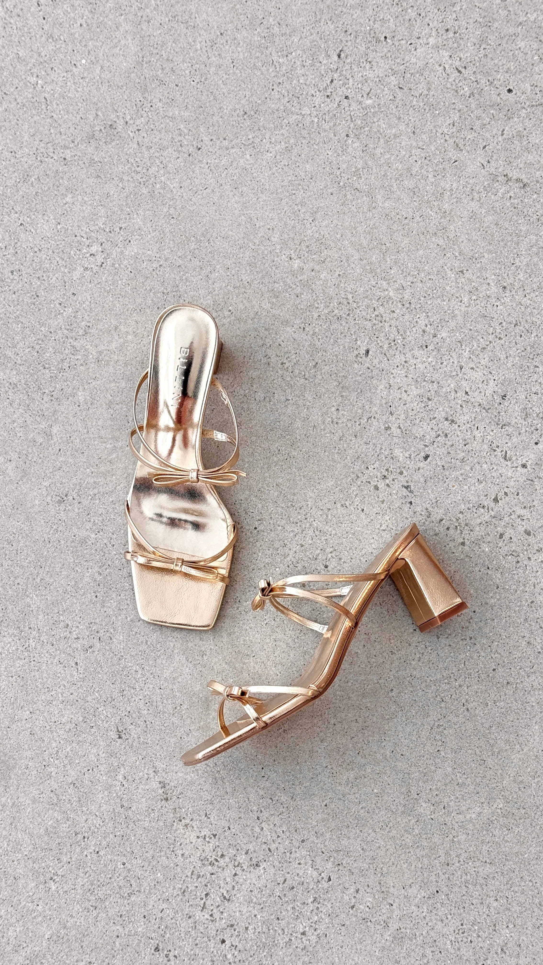 Runway Glow Refined Footwear Ilkie Heel - Gold Metallic