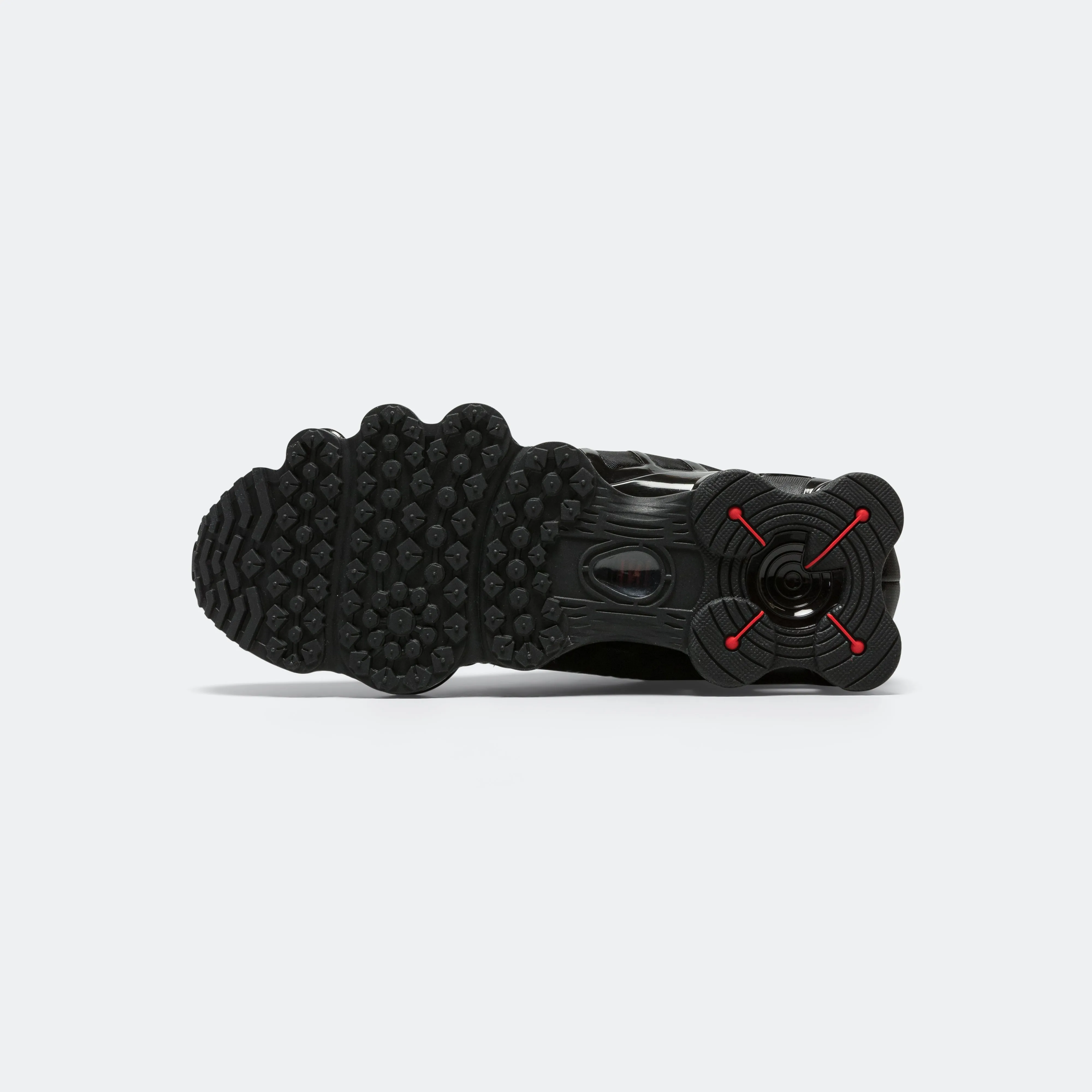 Womens Shox TL - Black/Black-Metallic Hematite-Max Orange Foot Style Elastic Bands