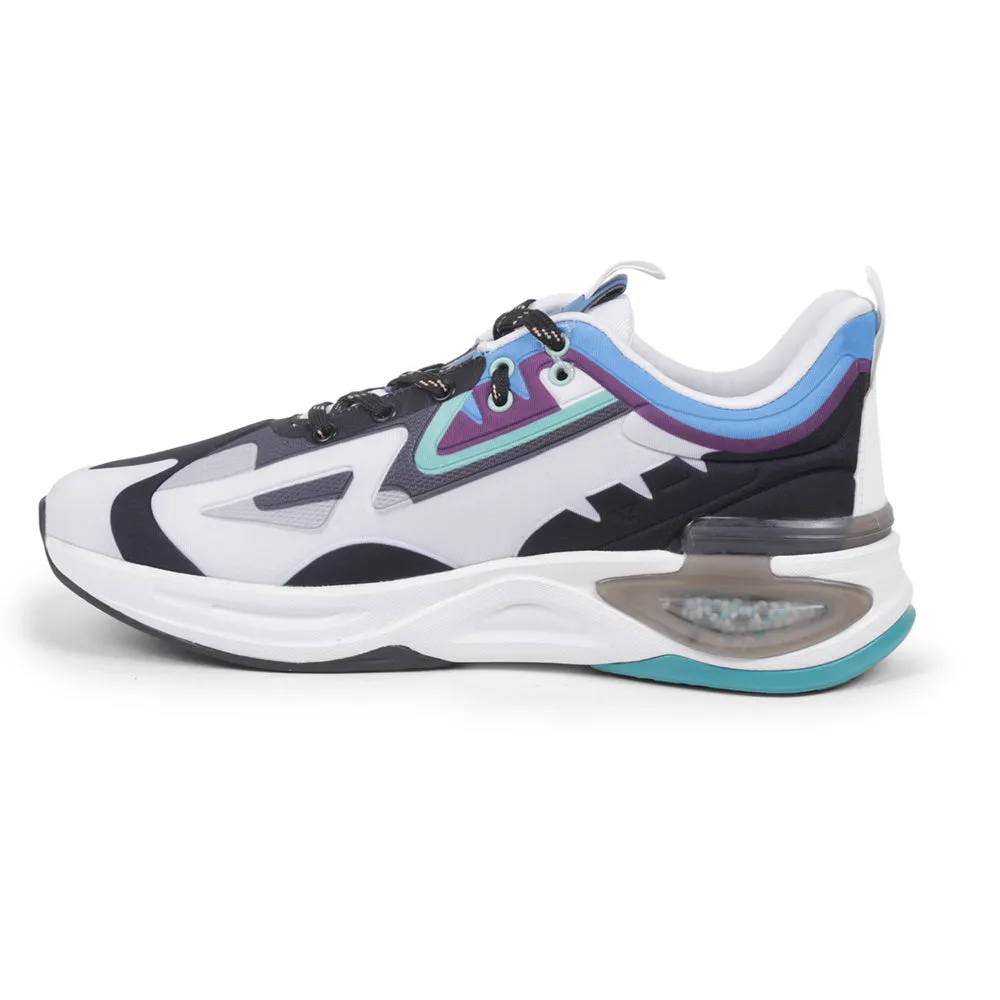 speed training footwear Foot Stability Leap7x White Sports Lacing Running Shoes For Men HANOVER-1 By Liberty