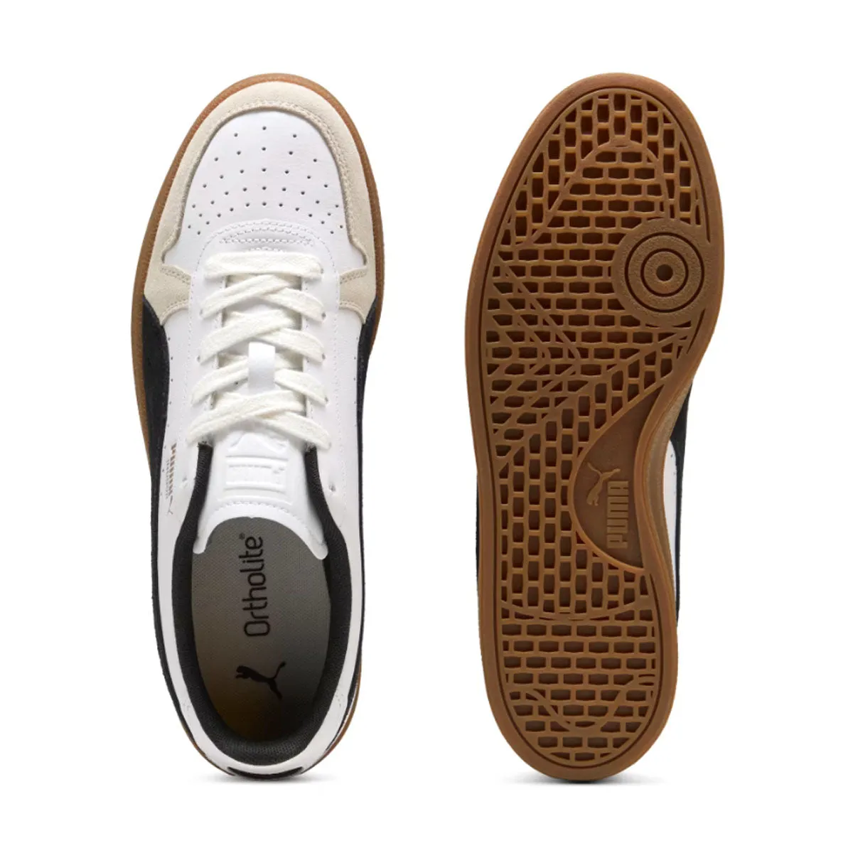 Indoor 'Puma White Black Gum' Elastic Material