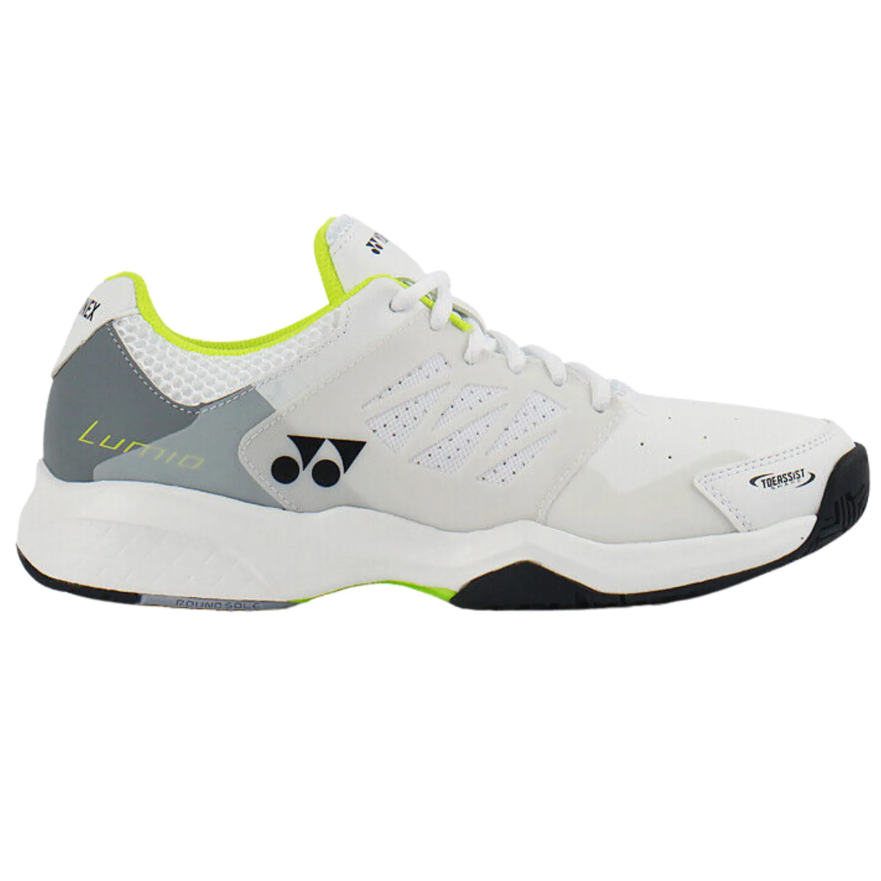 Padded Tongue High Intensity Yonex Lumio 3 All Court White/Lime Mens Tennis Shoes 2023