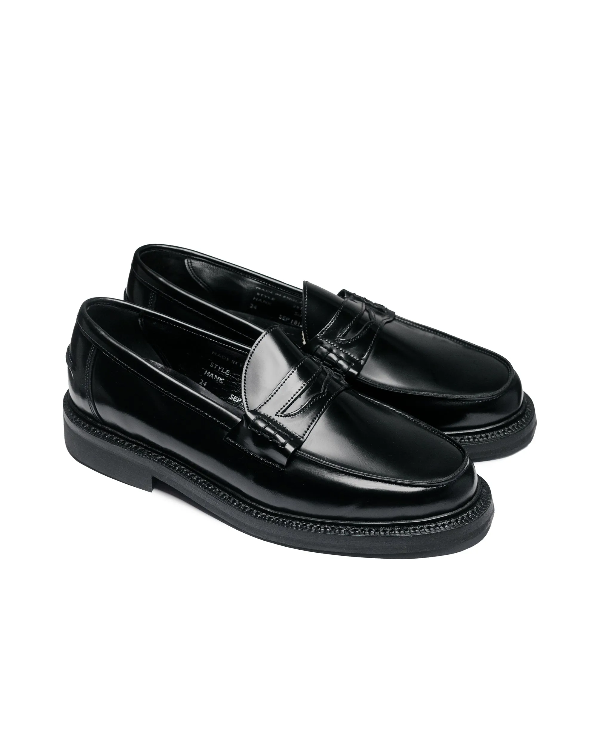 James Coward Sanders Peaceful Beef Roll Loafer Black Bookbinder Leather Perfect Fit
