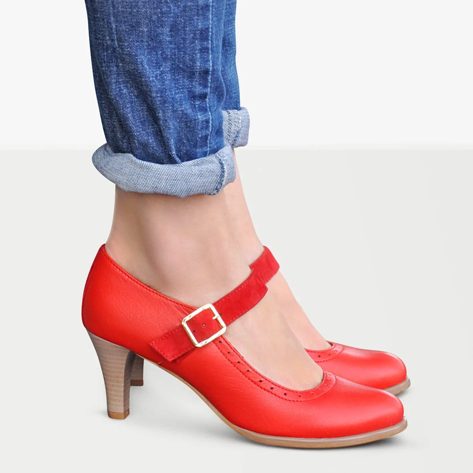 hook - and - loop Janis Cone - Mary Jane Heels