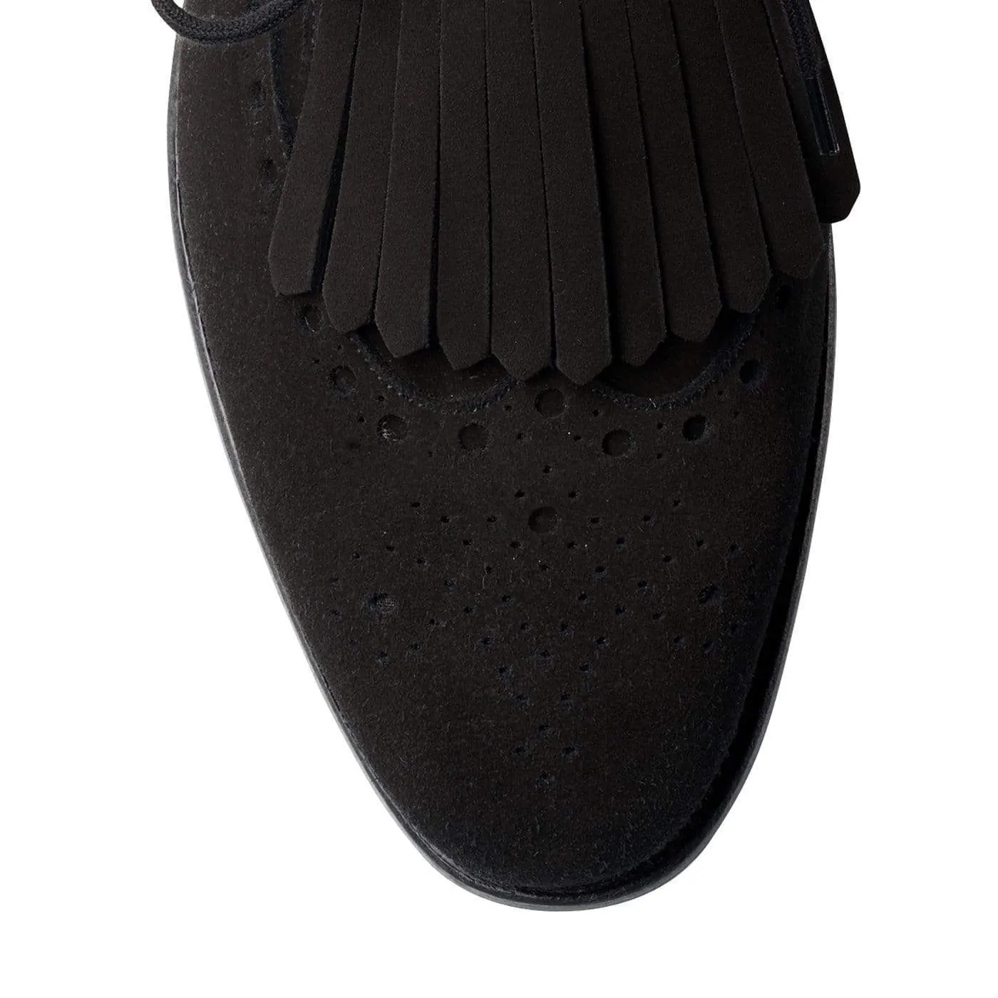 Jessica Black Calf Suede Functional Pick Walk Ready Comfort