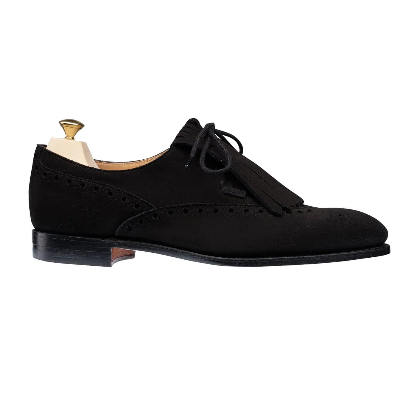 Jessica Black Calf Suede Simple Lines Breathable All-Day Fit