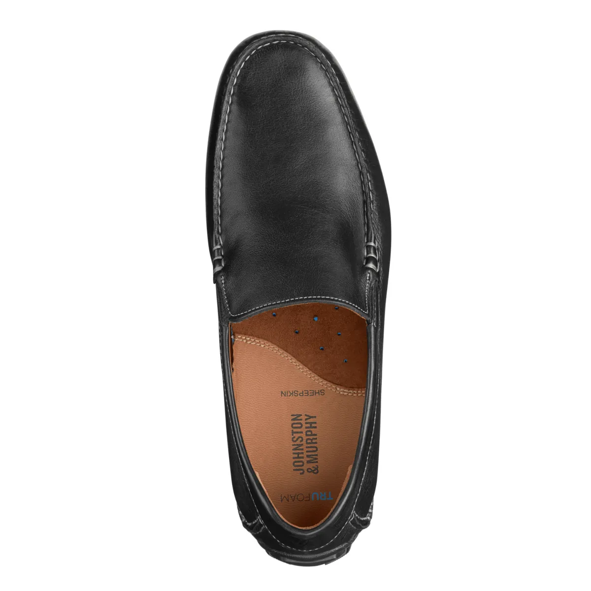 Active Move Campus Look Johnston & Murphy Men's Cort Moc Venetian Black Full Grain Leather