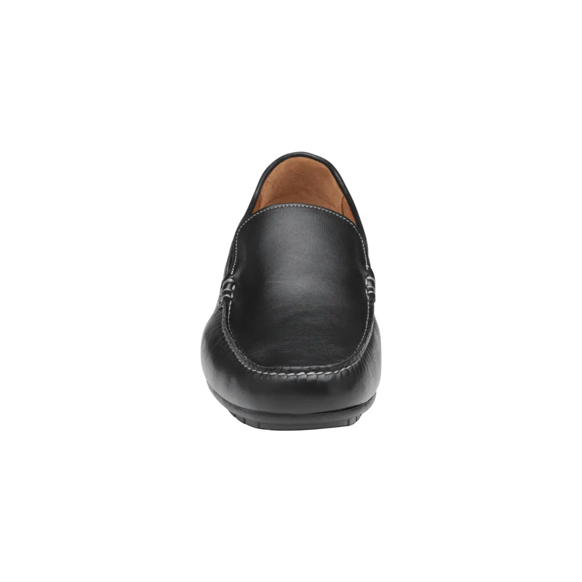 Sleek Detail Johnston & Murphy Men's Cort Moc Venetian Black Full Grain Leather