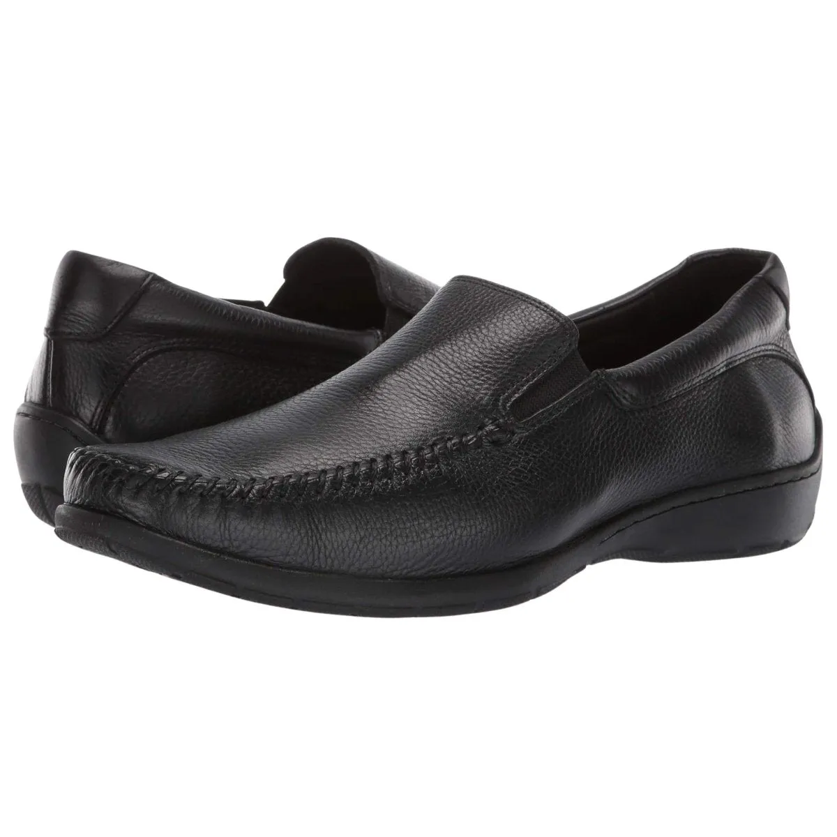Johnston & Murphy Men's Crawfoord Venitian Black Leather Comfortable Forefoot