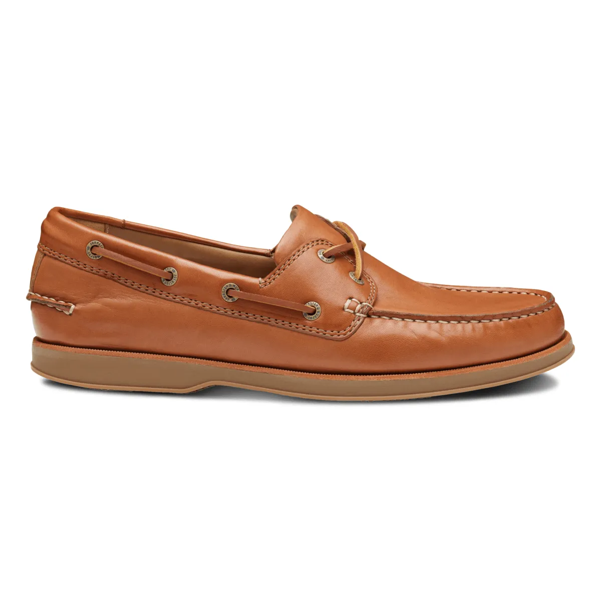 Taxi Ride Johnston & Murphy Men's Monaco 2-Eye Boat Shoe Tan Glove Leather