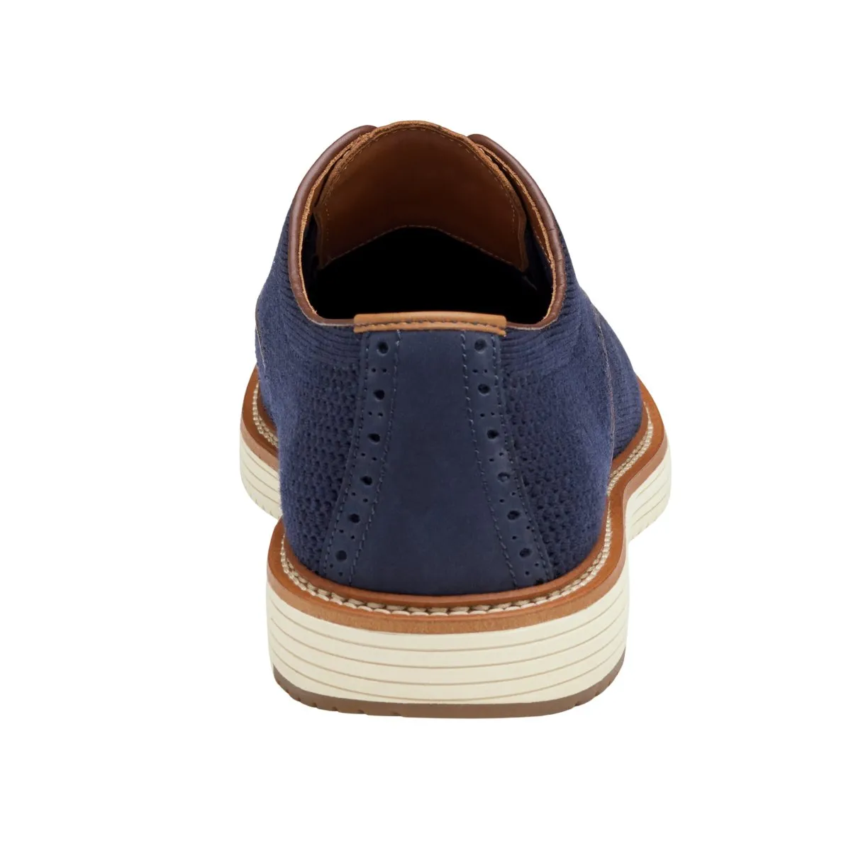 Seamless Edge Urban Vibes Johnston & Murphy Men's Upton Knit Wing Tip Navy