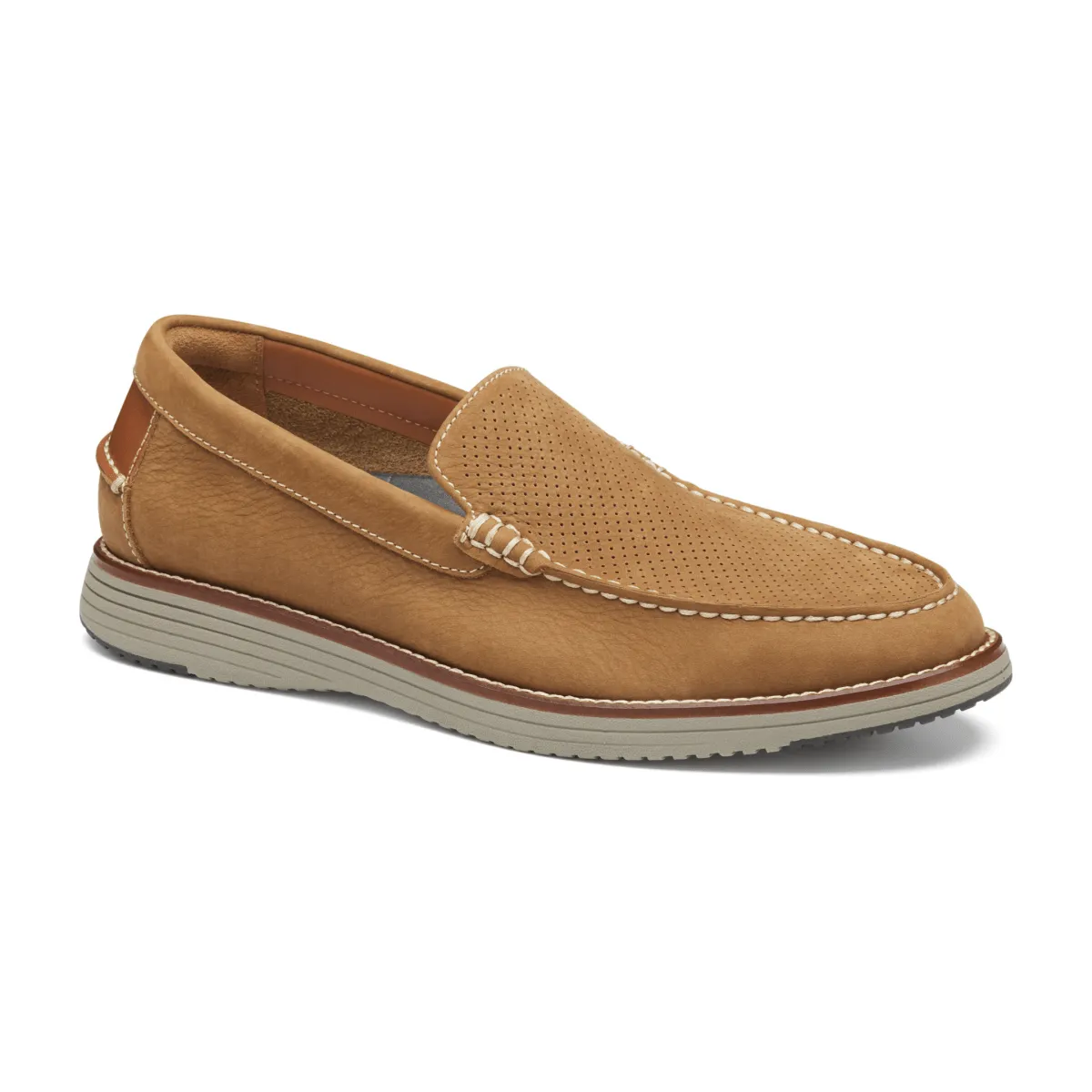 Bright Hike Effortless Walk Johnston & Murphy Men's Upton Perfed Venetian Snuff Nubuck