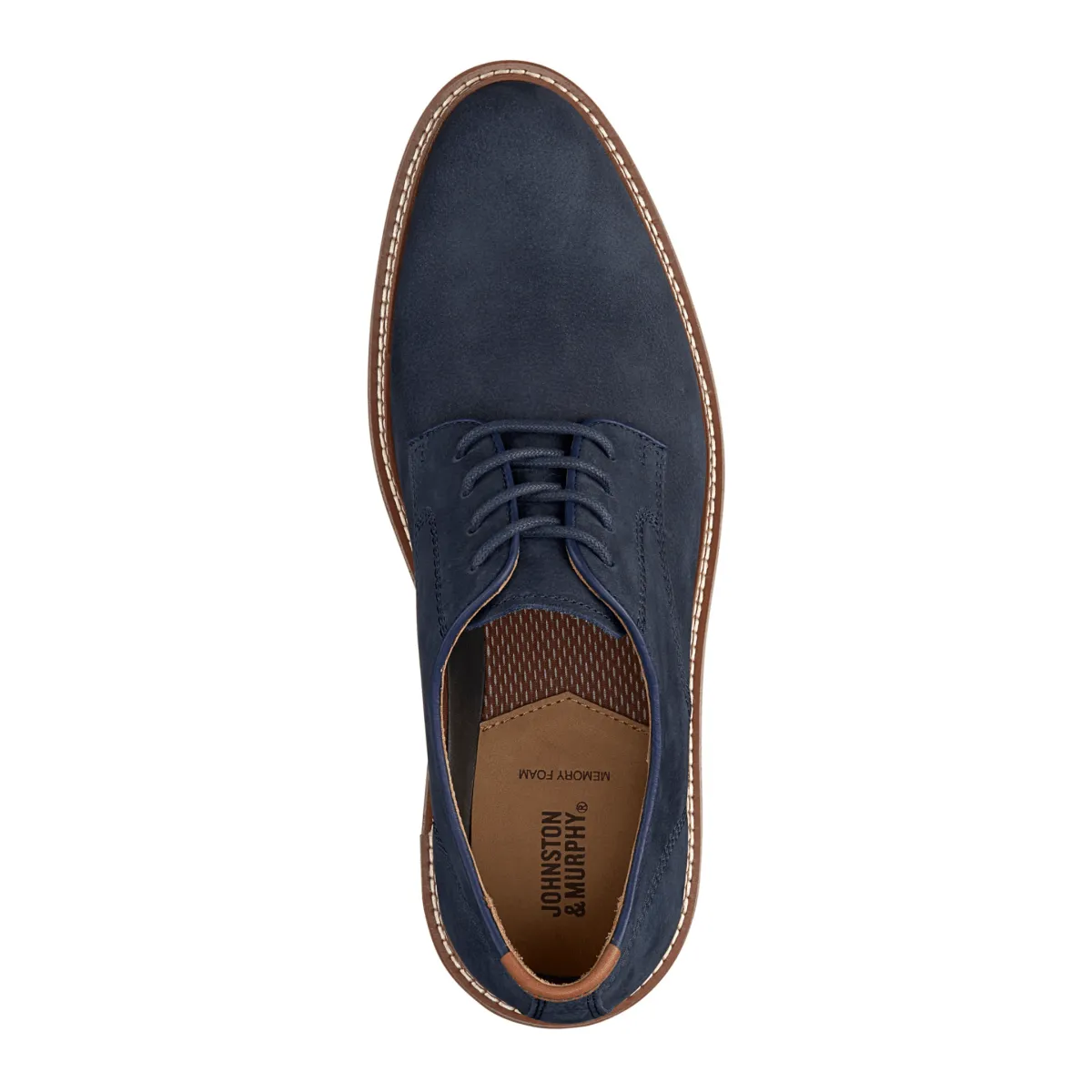 Quick Walk Johnston & Murphy Men's Upton Plain Toe Navy Nubuck
