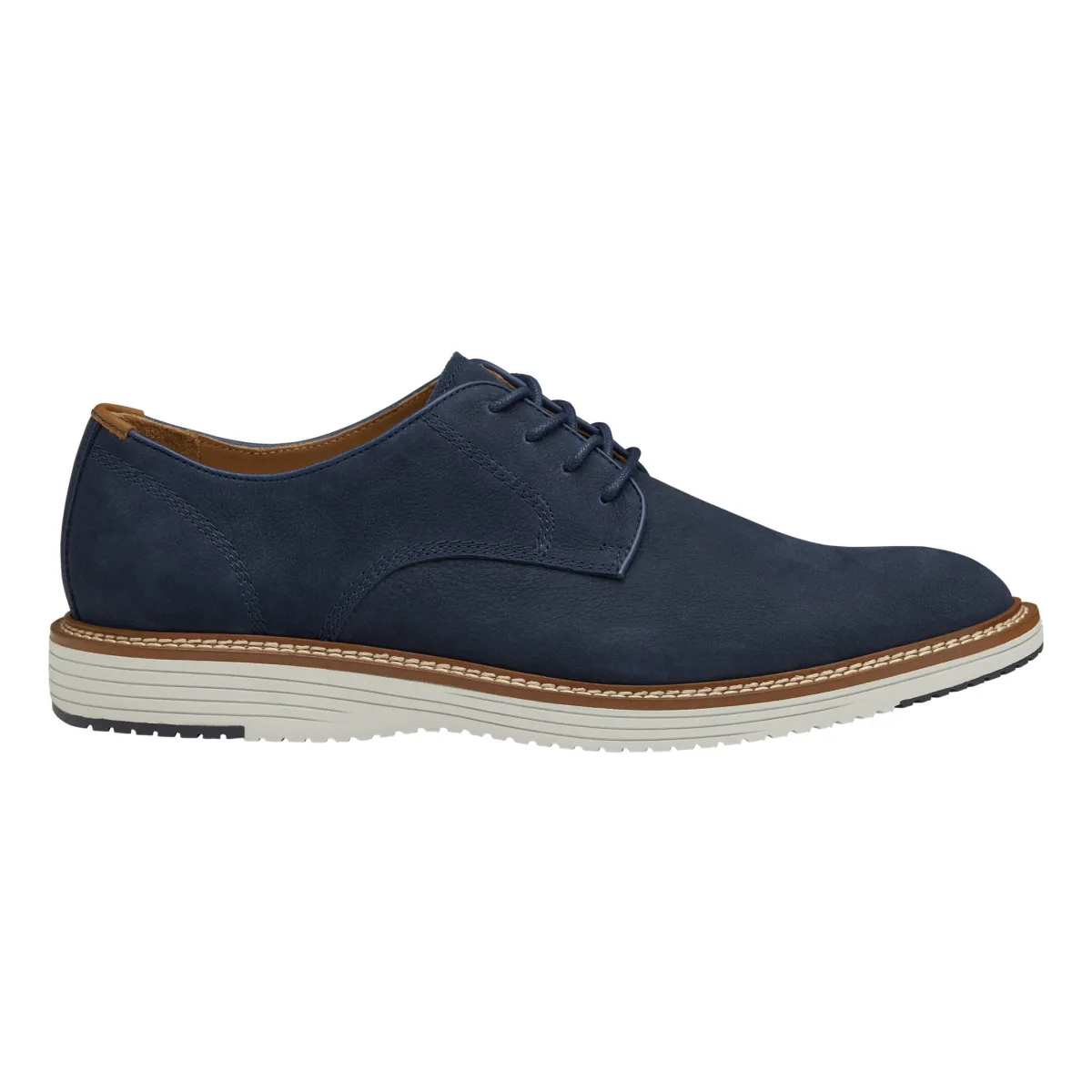 Johnston & Murphy Men's Upton Plain Toe Navy Nubuck Smooth glide