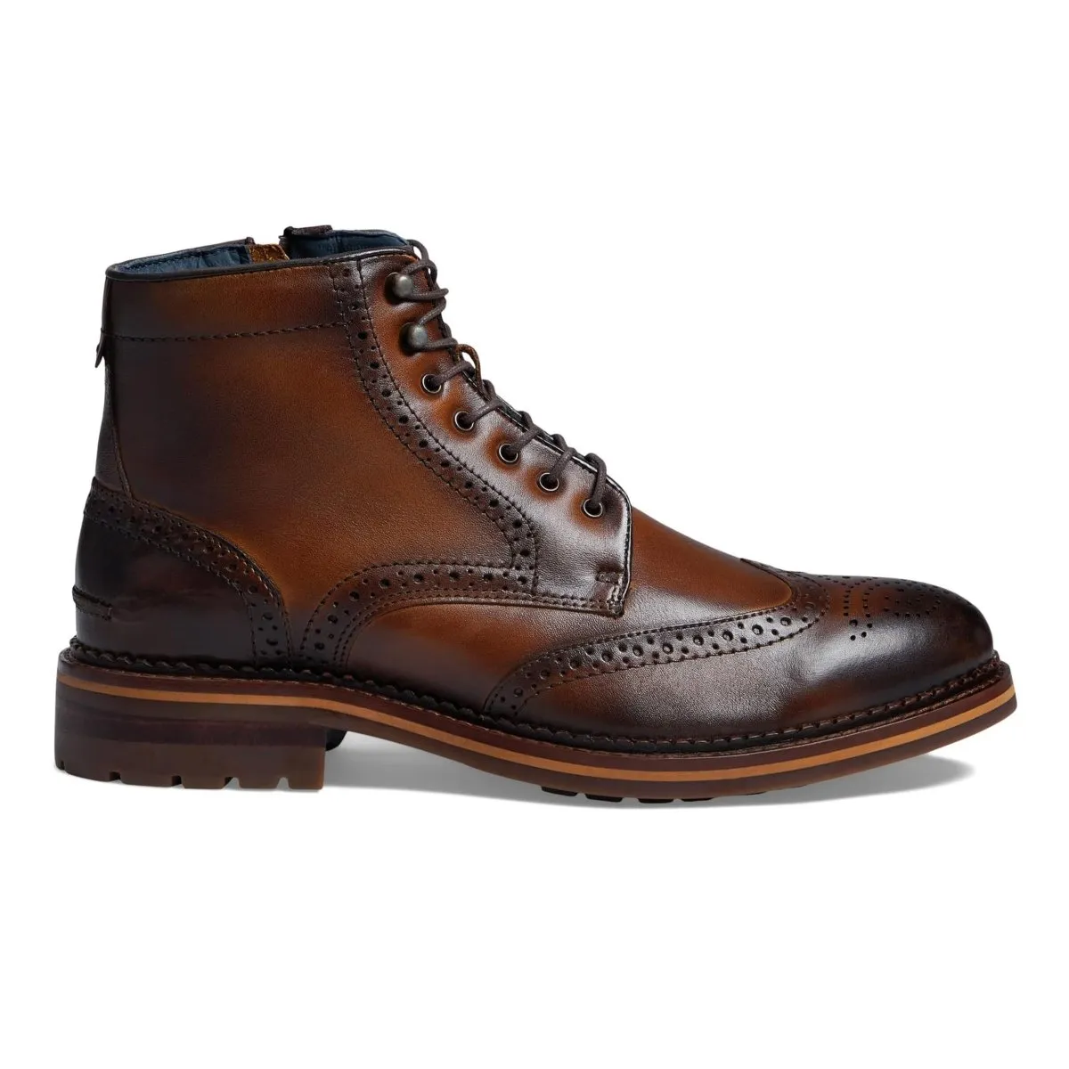Johnston & Murphy Men's XC Flex Connelly Wingtip Boot Tan Dry Feet travel mode