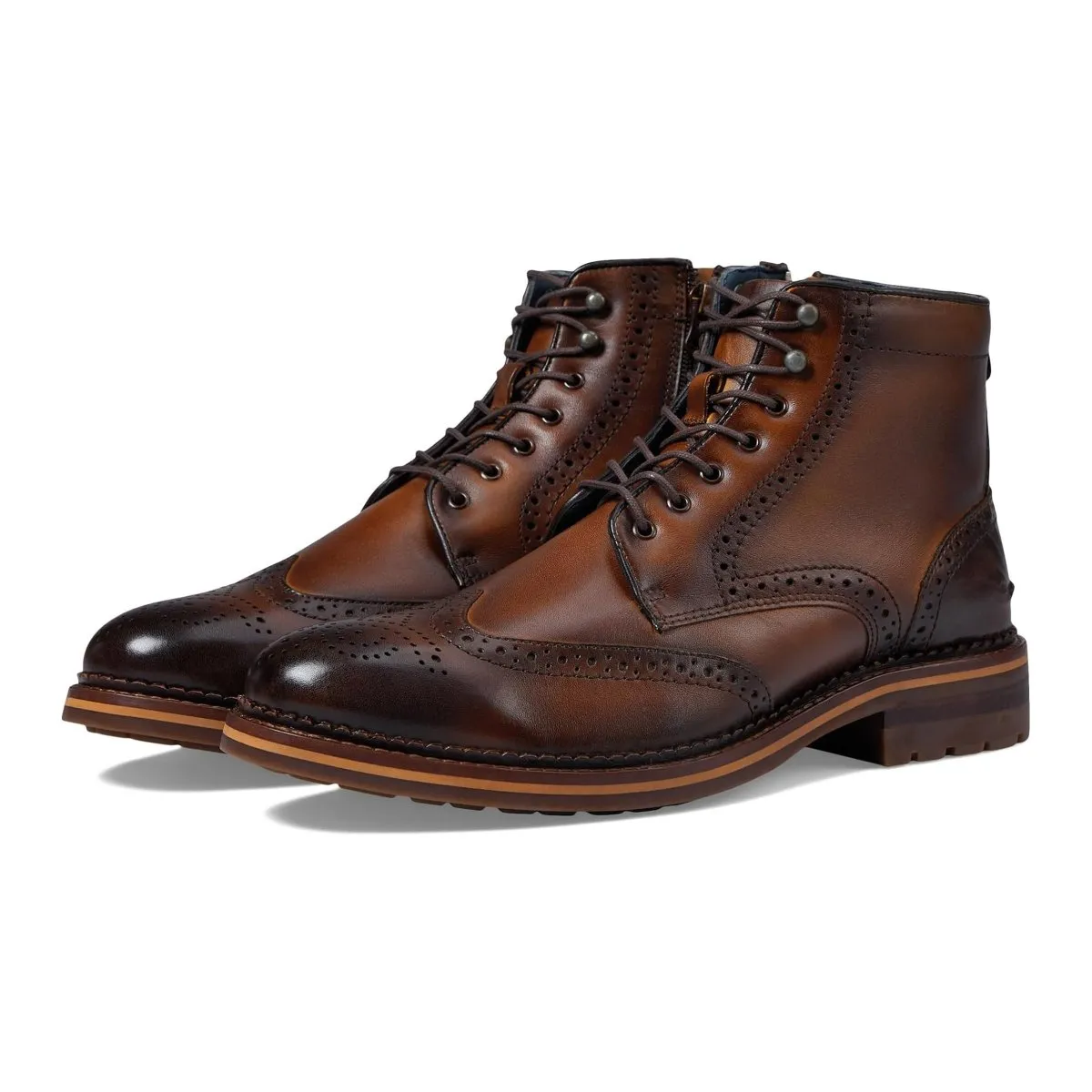 Johnston & Murphy Men's XC Flex Connelly Wingtip Boot Tan Kick Back Urban Lifestyle