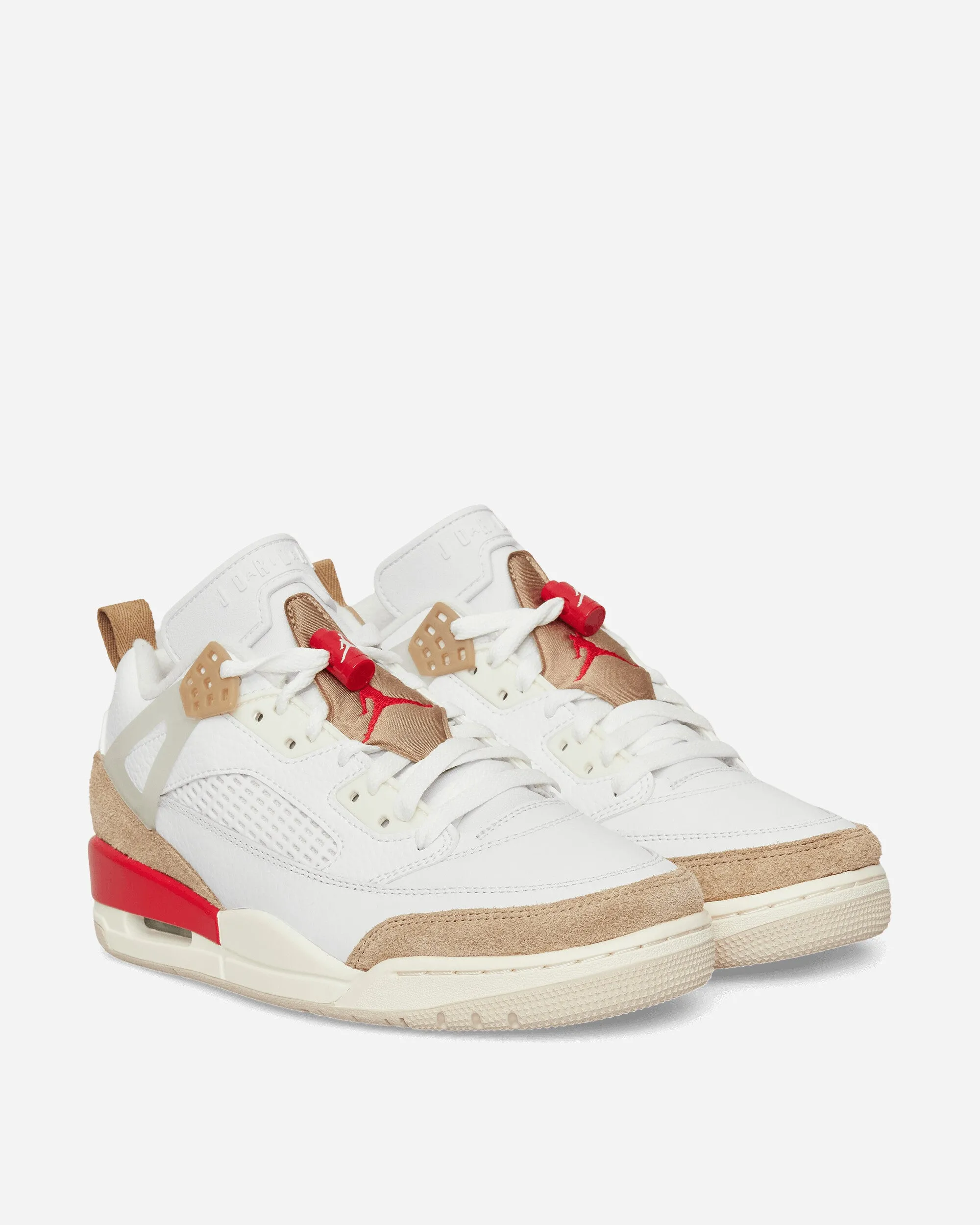 Flat Heel Durable Fit Jordan Spizike Low Sneakers Desert Camo / Sail / Fire Red