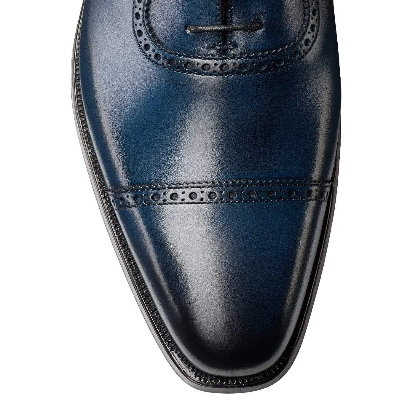 Everyday Comfort Blue Collar Oxfords Westbourne Blue Burnished Calf
