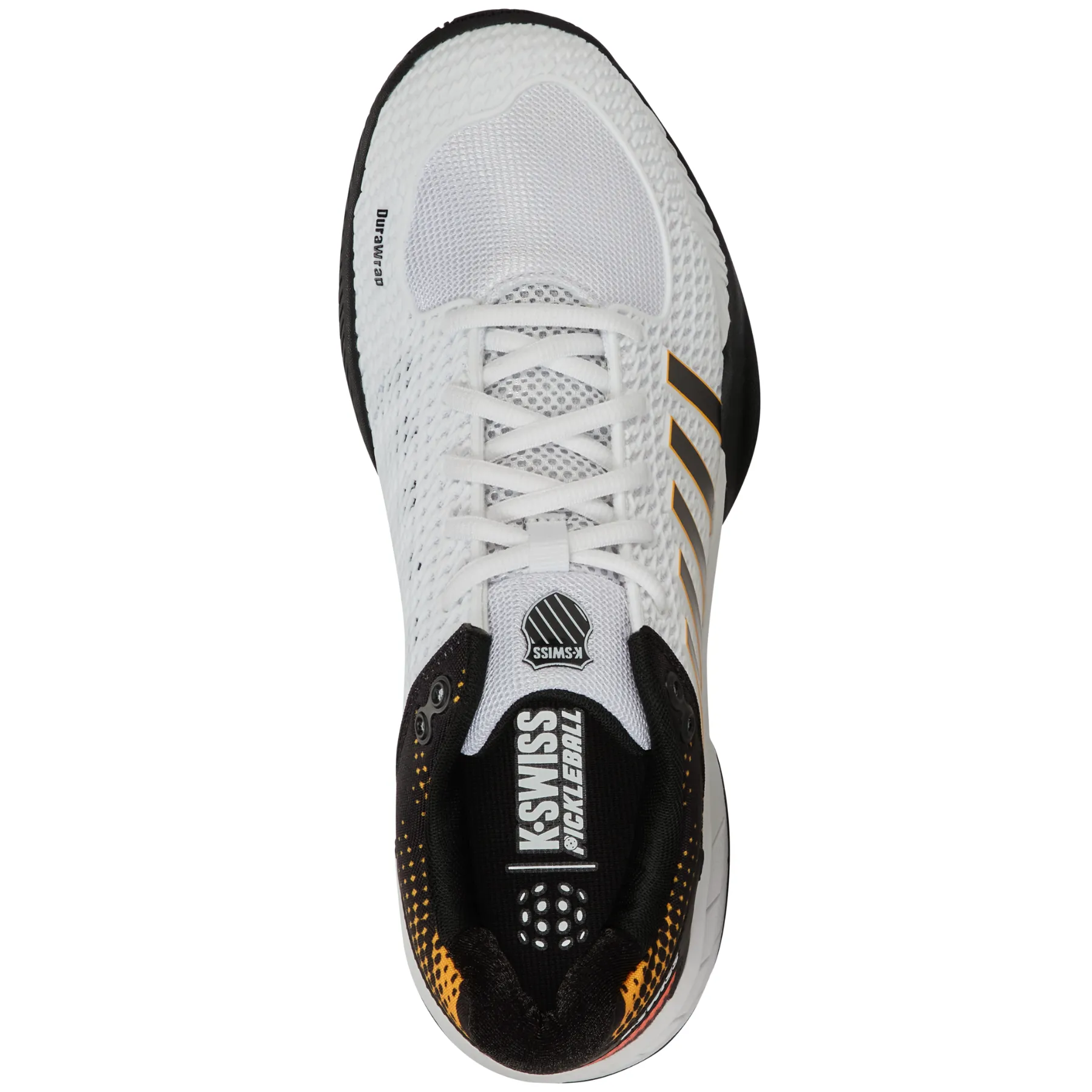 Comfortable Run K Swiss Express Light All Court Mens Pickleball Shoes - White / Daffodil
