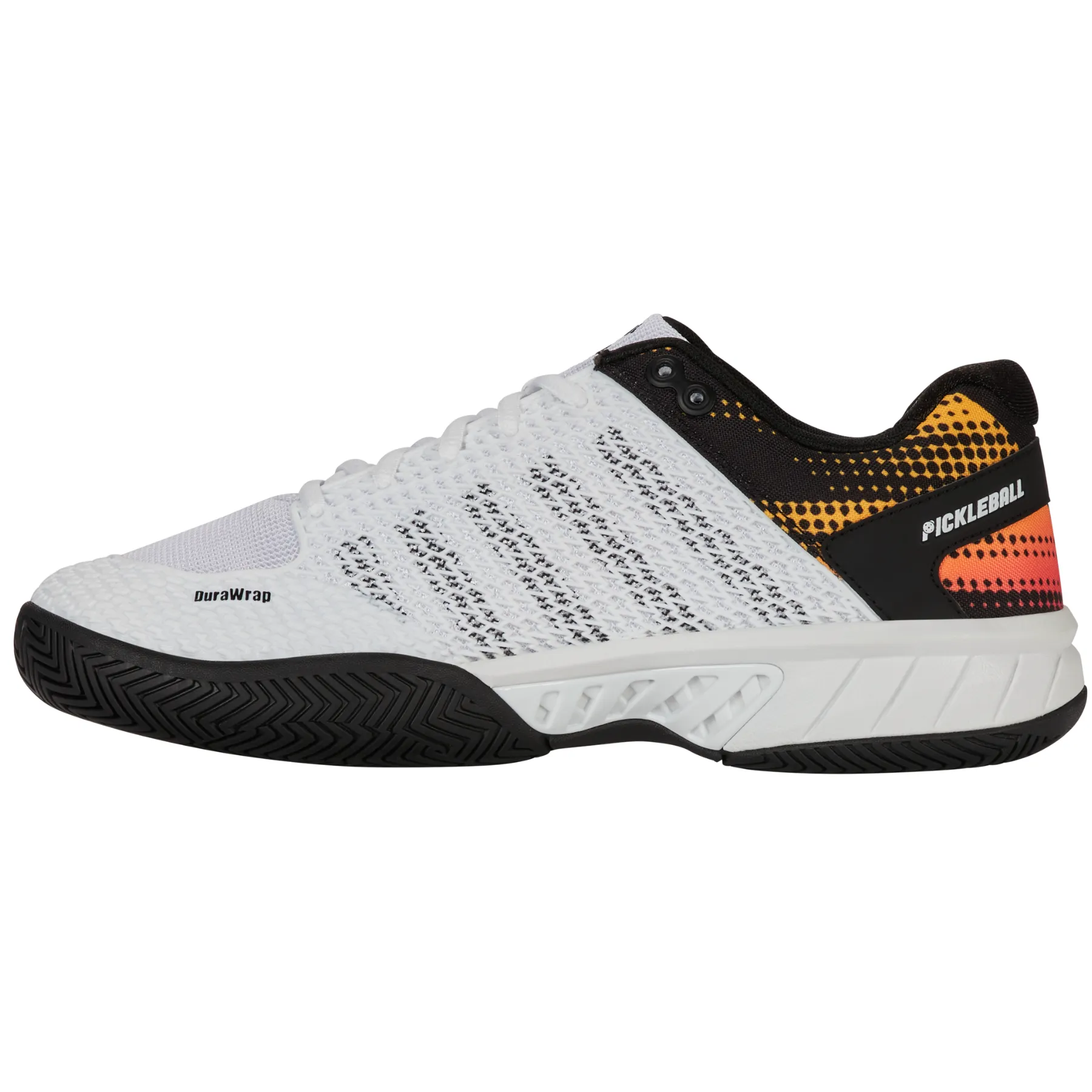 K Swiss Express Light All Court Mens Pickleball Shoes - White / Daffodil Secure fit Durable Construction