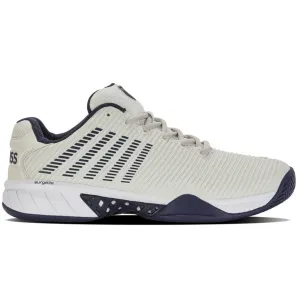 Comfort Step Air Flow K Swiss Hypercourt Express 2-2E WIDE MenTennis Shoes - Gray/White/Peacoat
