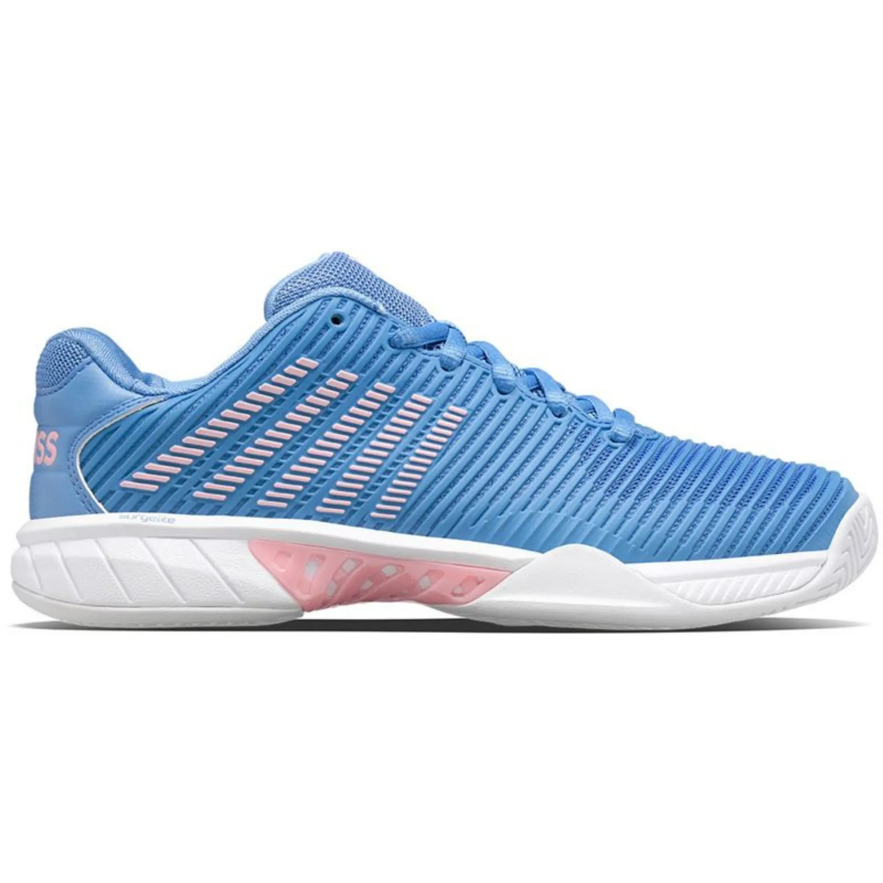 Casual K Swiss Hypercourt Express 2 Silver Lake Blue/White/Orchid Pink Women Tennis Shoes