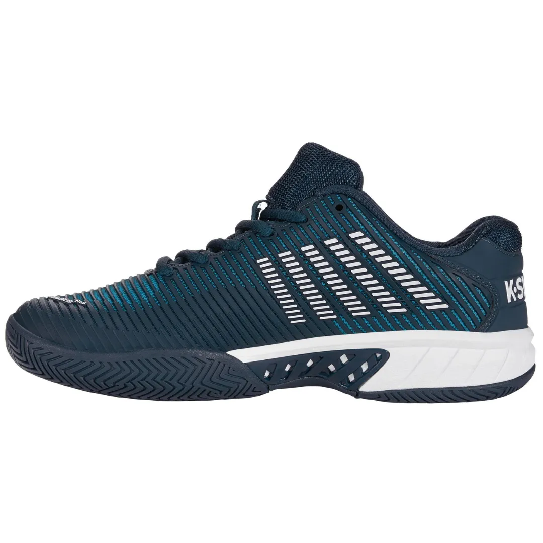 Comfortable Rubber Grip K Swiss Hypercourt Express  AC Men Tennis Shoes  - Reflecting Pond/White