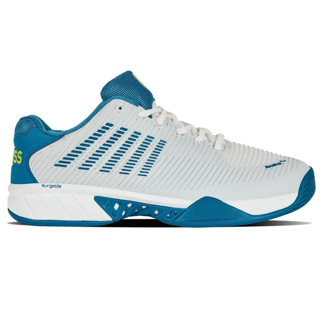 Outdoor Trail K Swiss Hypercourt Express AC Mens Tennis Shoes - White / Blue