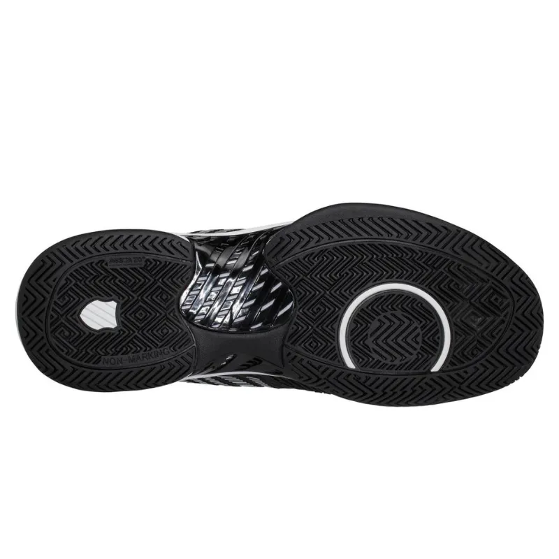 K Swiss Hypercourt Supreme AC Tennis Shoes - Black / White Flex support Hard wearing