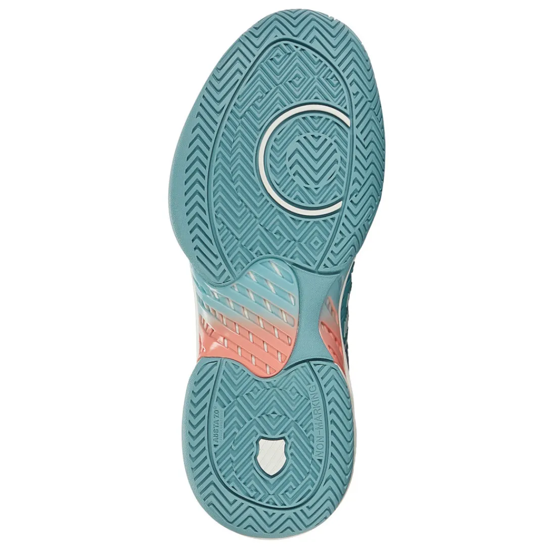 K Swiss Hypercourt Supreme Women Tennis Shoes - Nile Blue/Blanc De Blanc/Desert Flower Travel Style