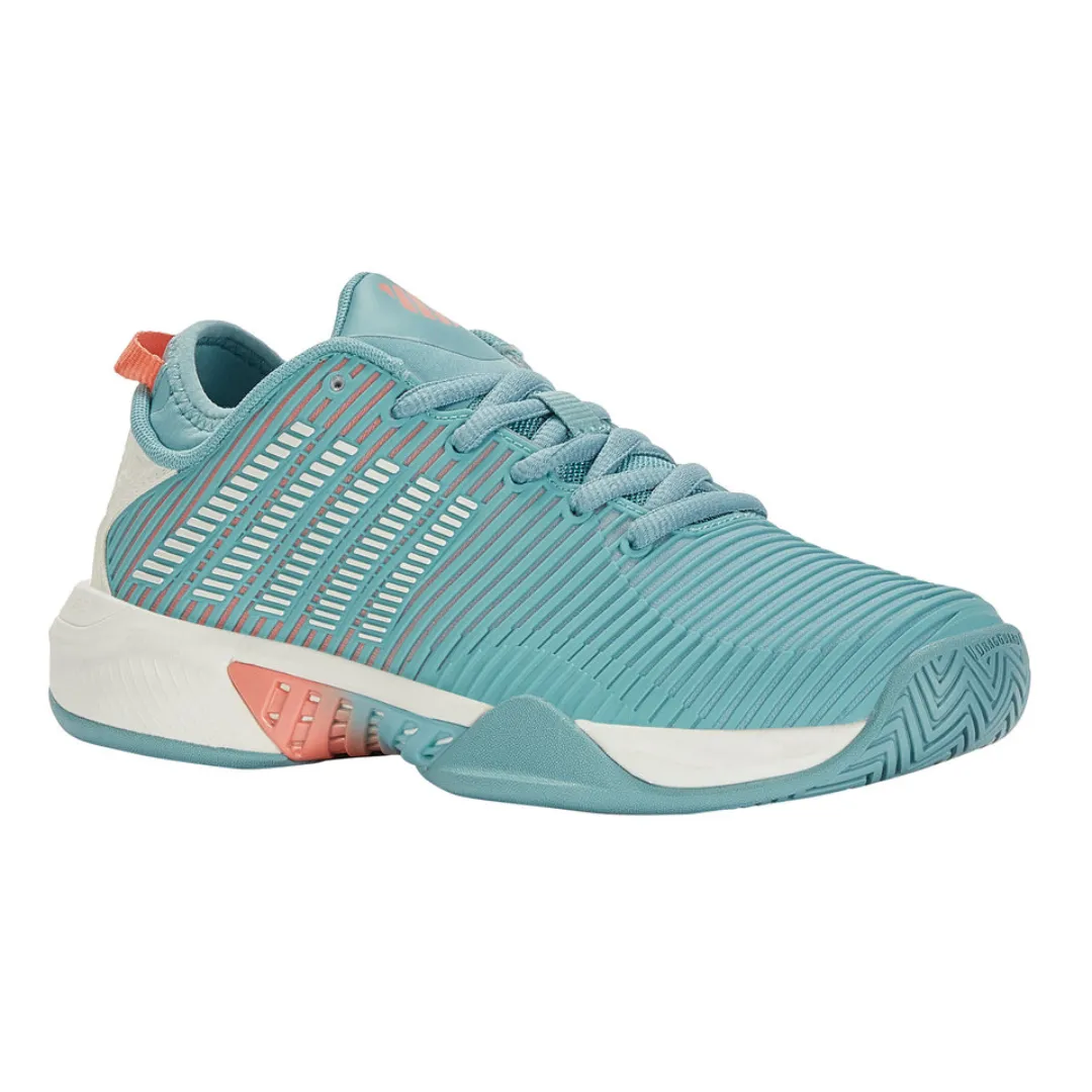 K Swiss Hypercourt Supreme Women Tennis Shoes - Nile Blue/Blanc De Blanc/Desert Flower Sporty