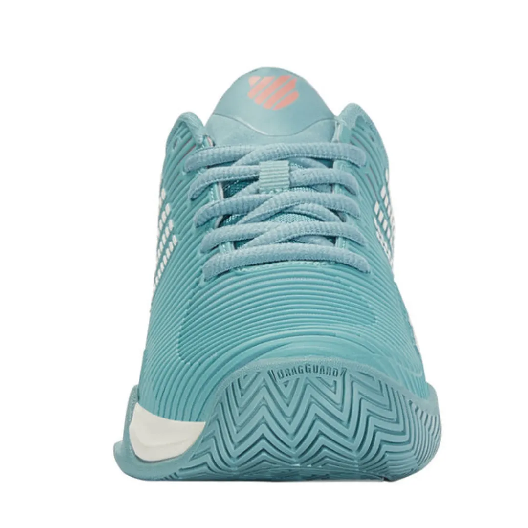 Speed Focus Long Walk K Swiss Hypercourt Supreme Women Tennis Shoes - Nile Blue/Blanc De Blanc/Desert Flower