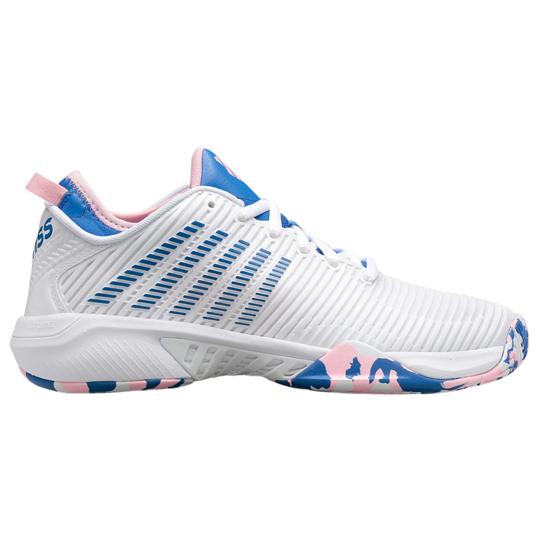 K Swiss Hypercourt Supreme  Women Tennis Shoes - White/Star Sapphire/Orchard Pink Dry Lining