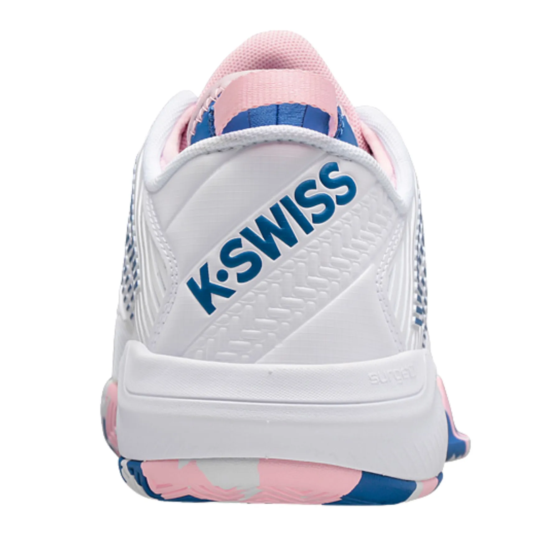 Impact Absorb K Swiss Hypercourt Supreme  Women Tennis Shoes - White/Star Sapphire/Orchard Pink
