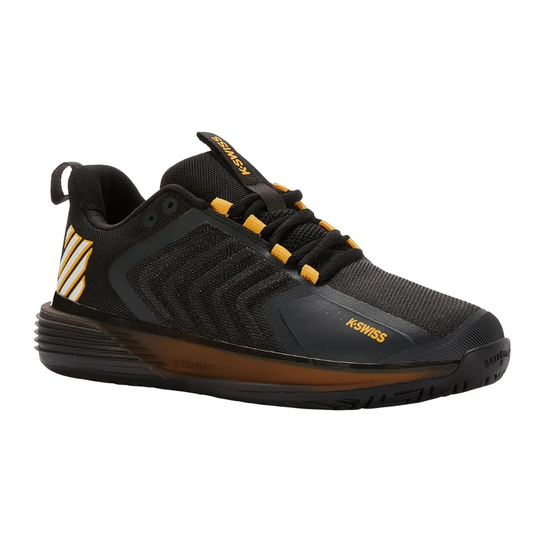Outdoor Sport Zip Up Design K Swiss Ultrashot 3 Men Tennis Shoes - Moonless Night/Amber Yellow