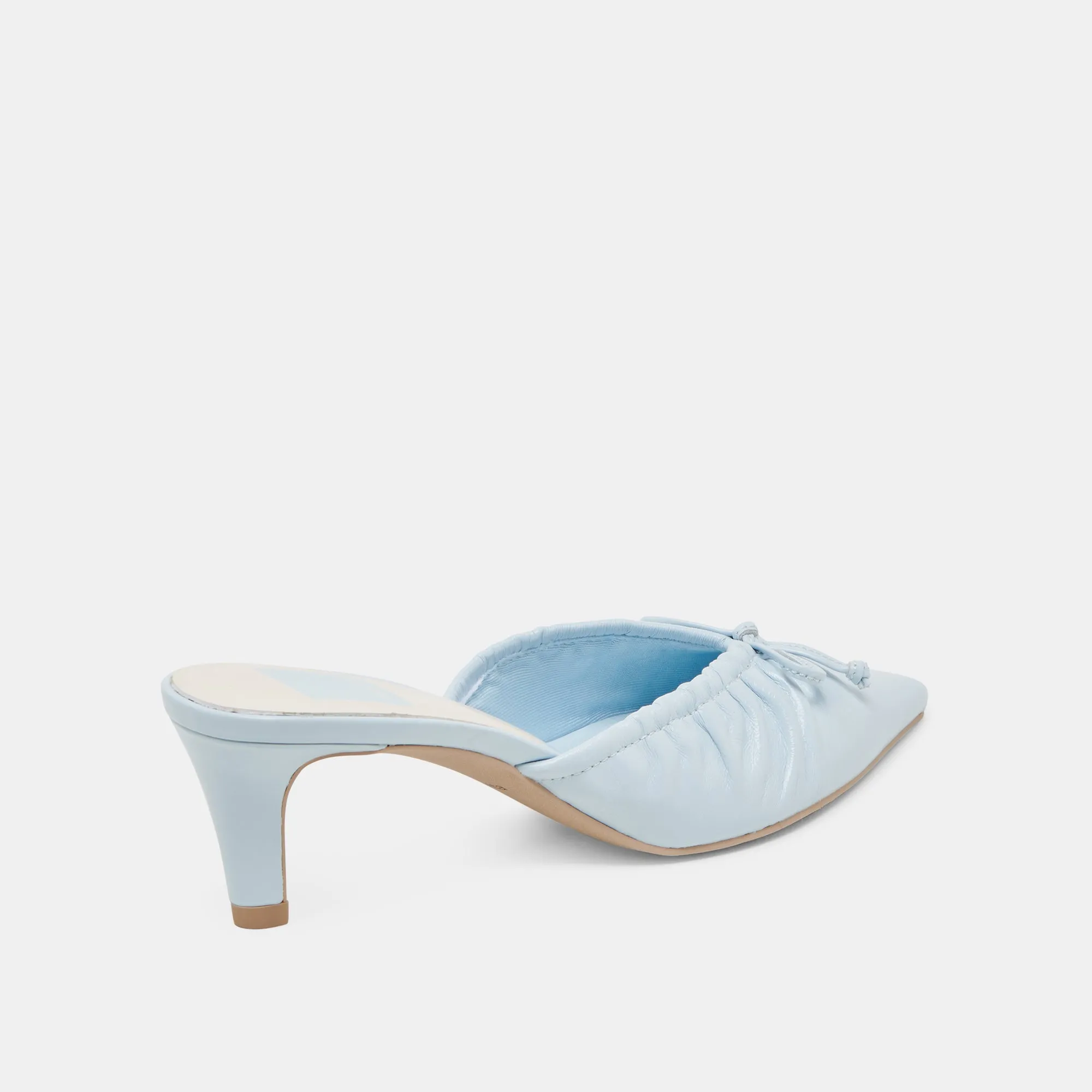 KAIRI MID HEELS ICE BLUE CRINKLE PATENT Daytime Heels