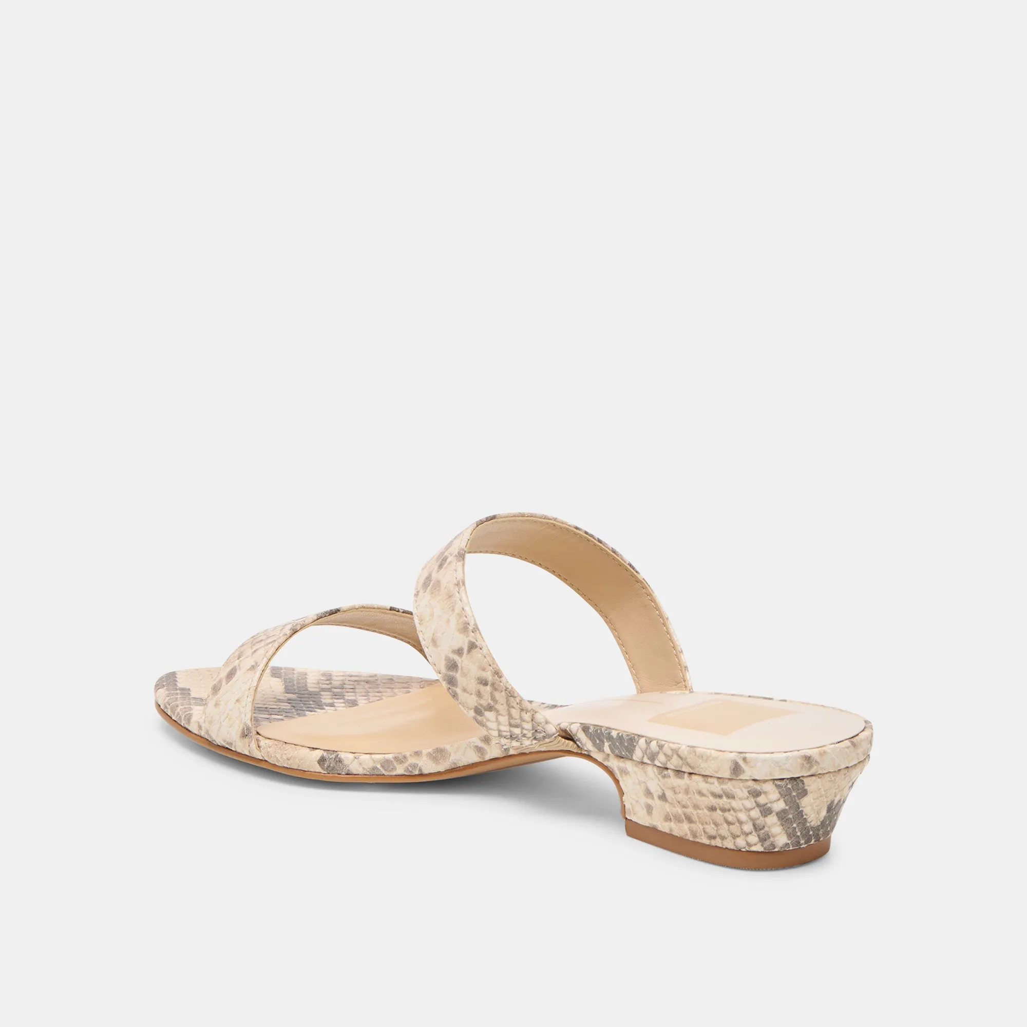 Chic Boots KAMILE SANDALS NATURAL SNAKE EMBOSSED LEATHER