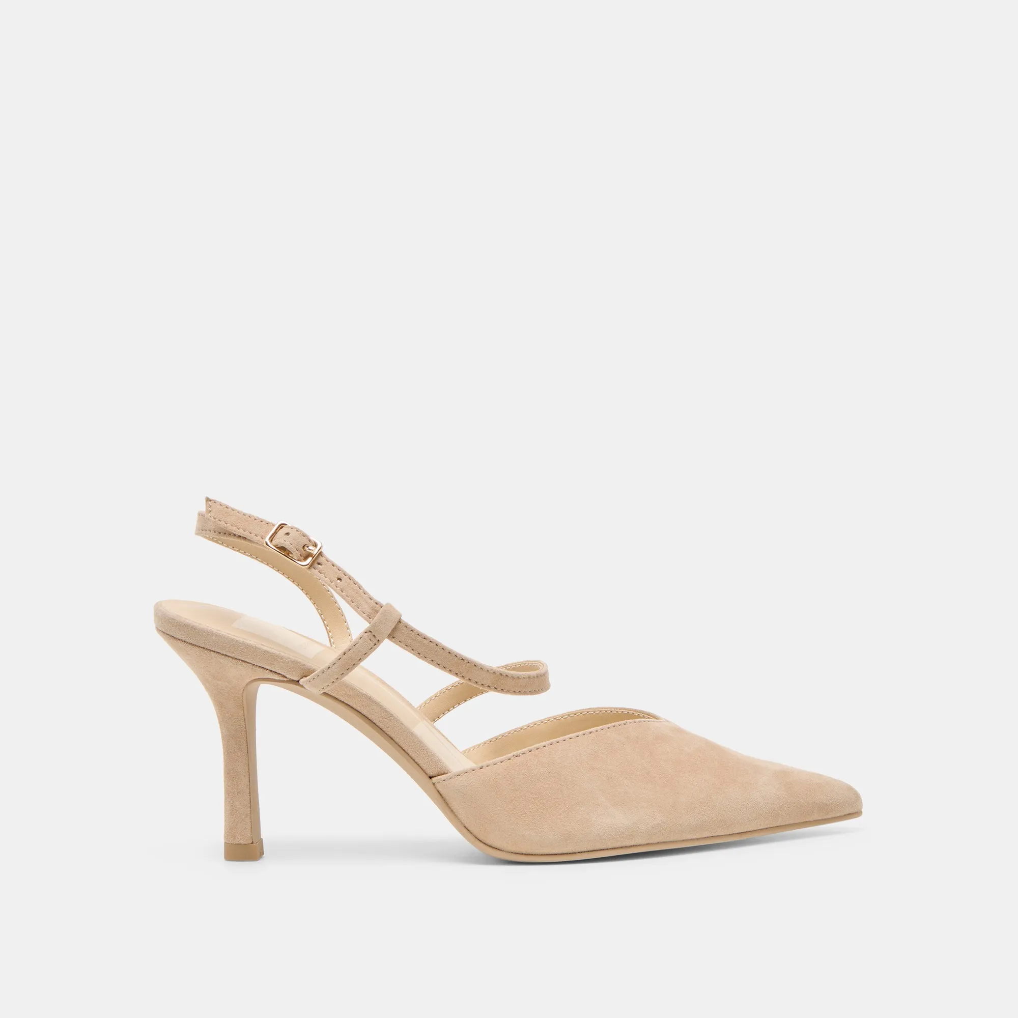 KAMRA HEELS CAMEL SUEDE Synthetic Tuxedo Party Shoes
