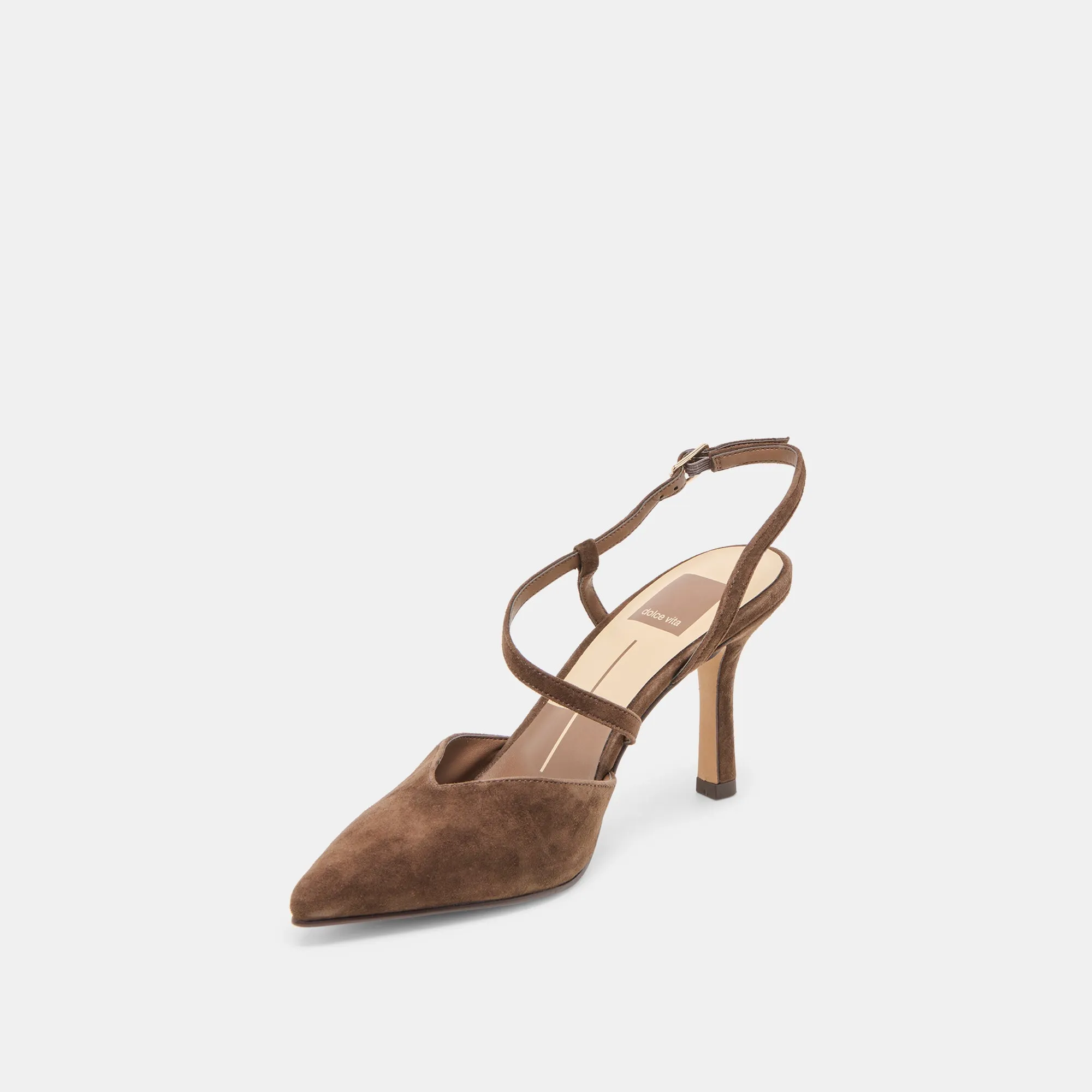 suede look KAMRA HEELS DK BROWN SUEDE