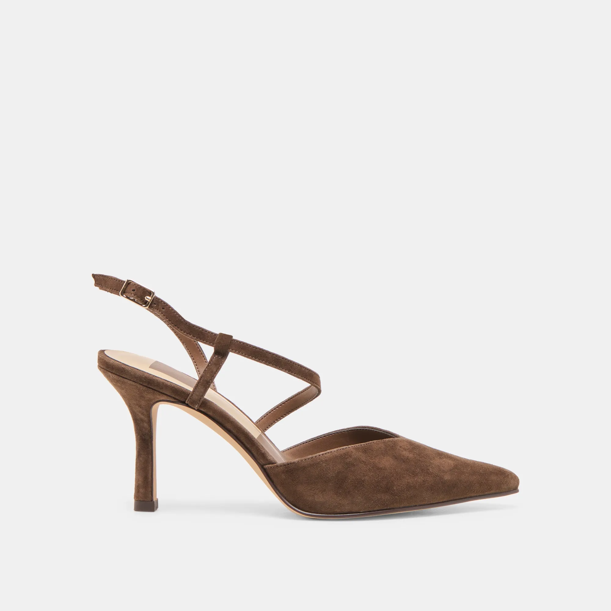 Memory foam insole KAMRA HEELS DK BROWN SUEDE