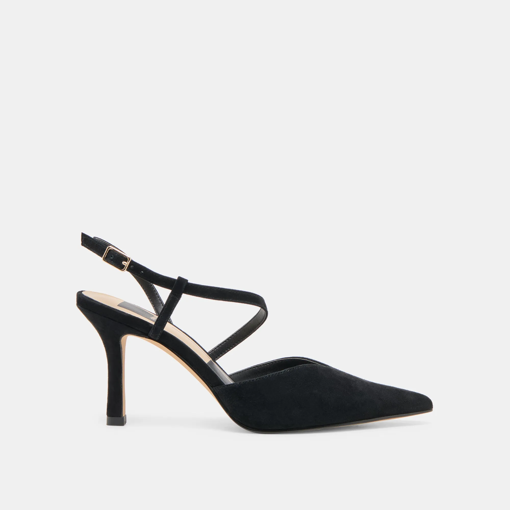 Winter Sandals Open Toe Wedges KAMRA HEELS ONYX SUEDE
