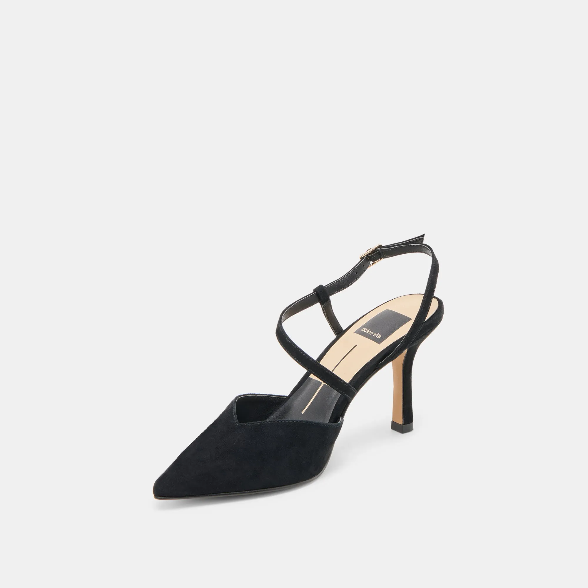 KAMRA HEELS ONYX SUEDE Modern