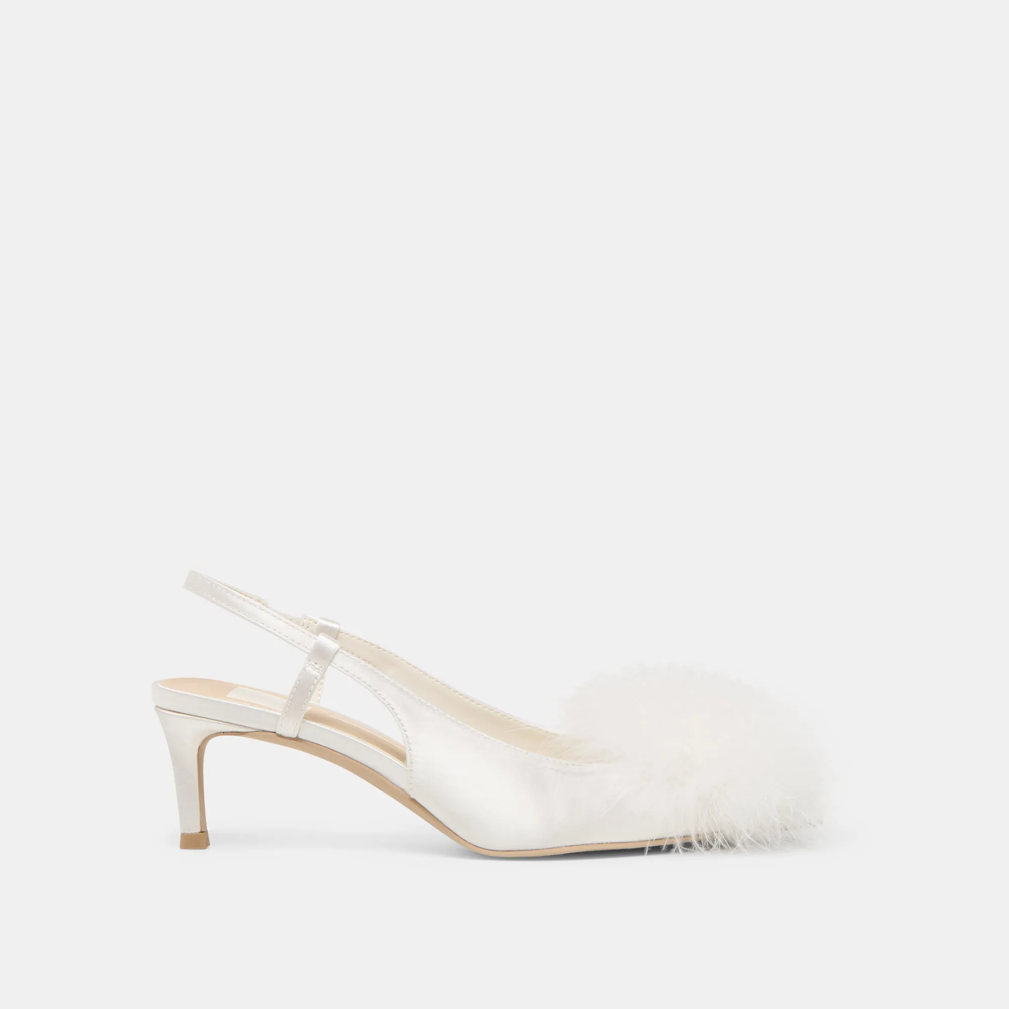 Comfortable Heeled Boots Comfortable Boots KAMY HEELS TRUE WHITE SATIN