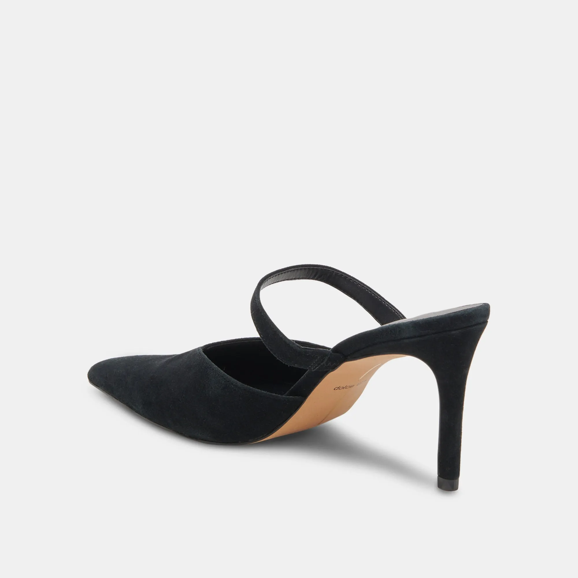 KANIKA WIDE HEELS ONYX SUEDE Quick Dry Fabric Minimal Heels
